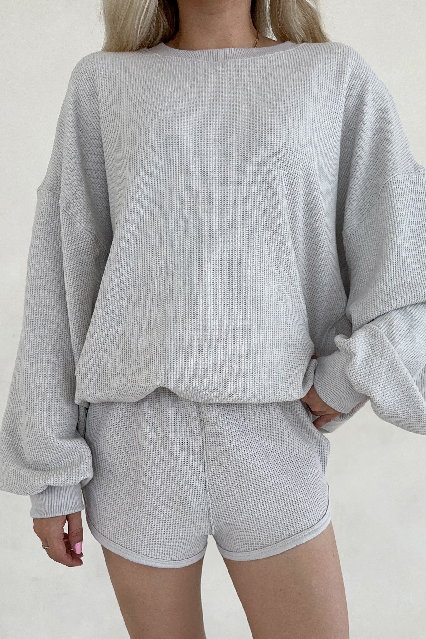 Sundays Waffle Knit Shorts in Earl Grey - Neutral Ground