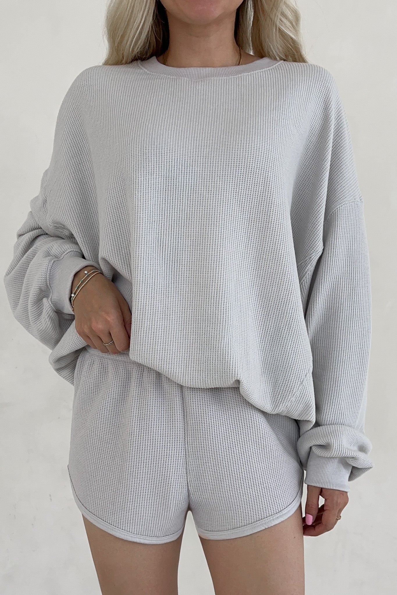 Sundays Waffle Knit Shorts in Earl Grey - Neutral Ground