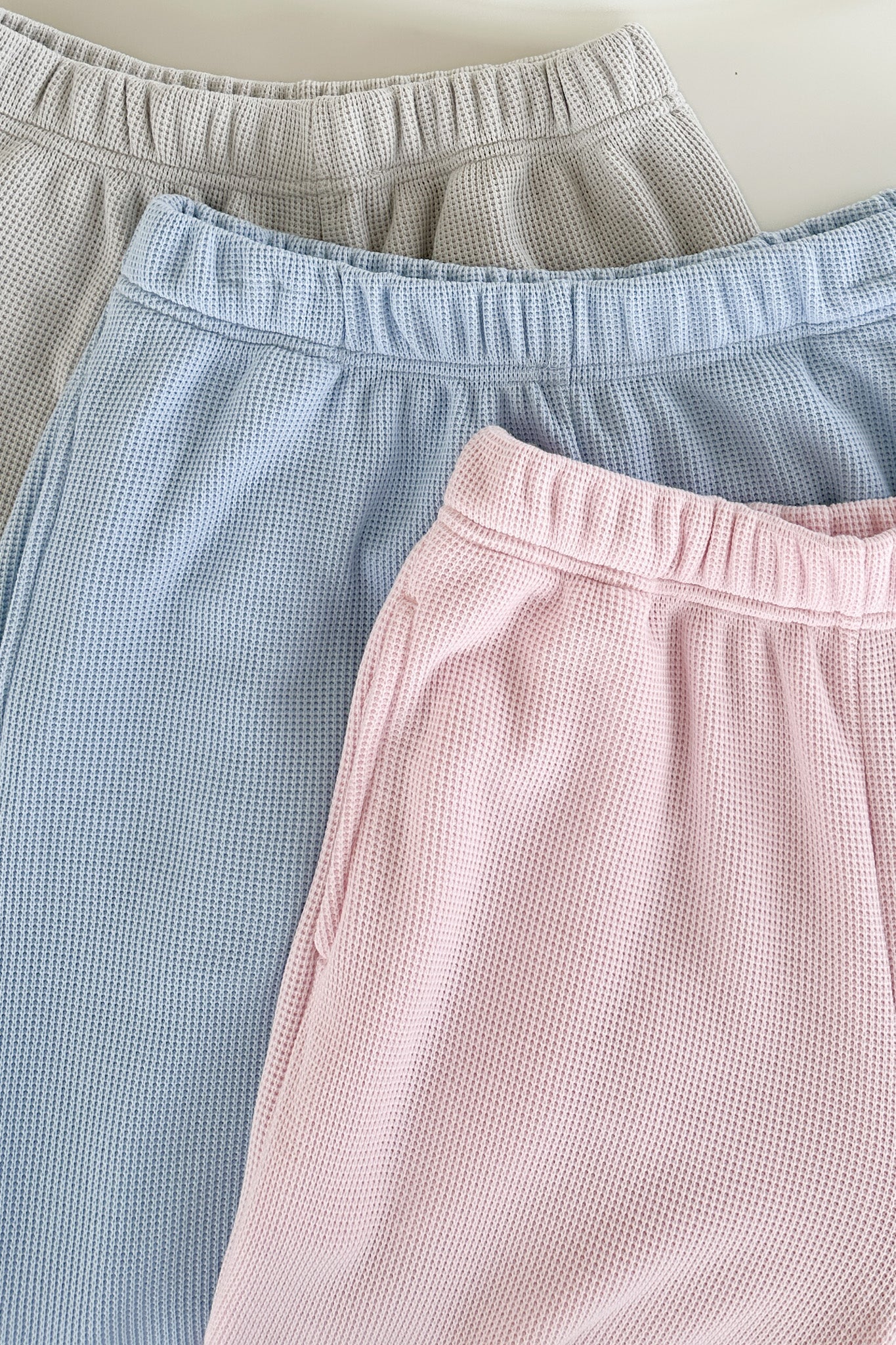 Sundays Waffle Knit Straight Leg Pants in Sweet Pink - Neutral Ground
