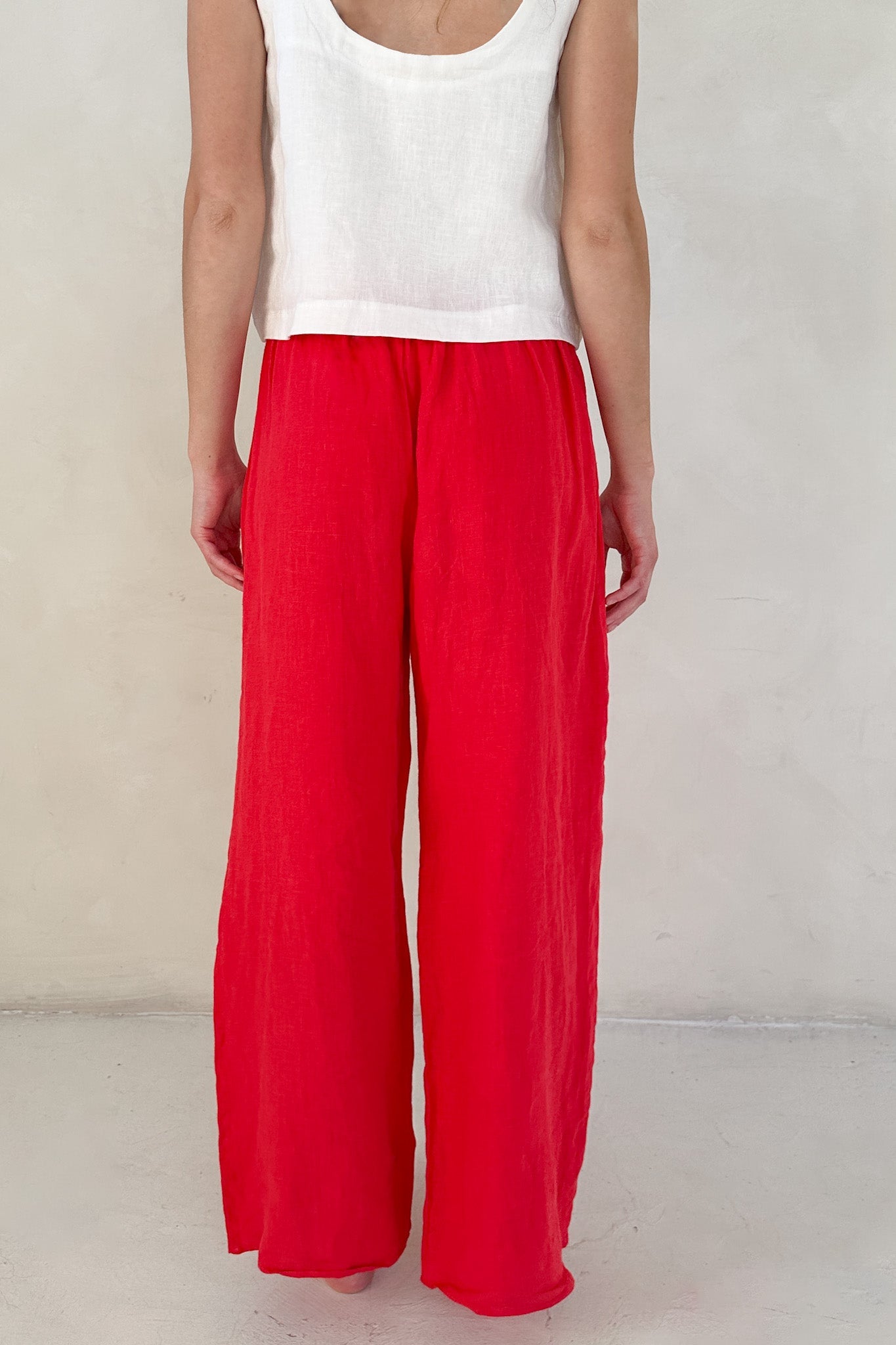 Sunkissed Linen Pants in Americana Red - Neutral Ground