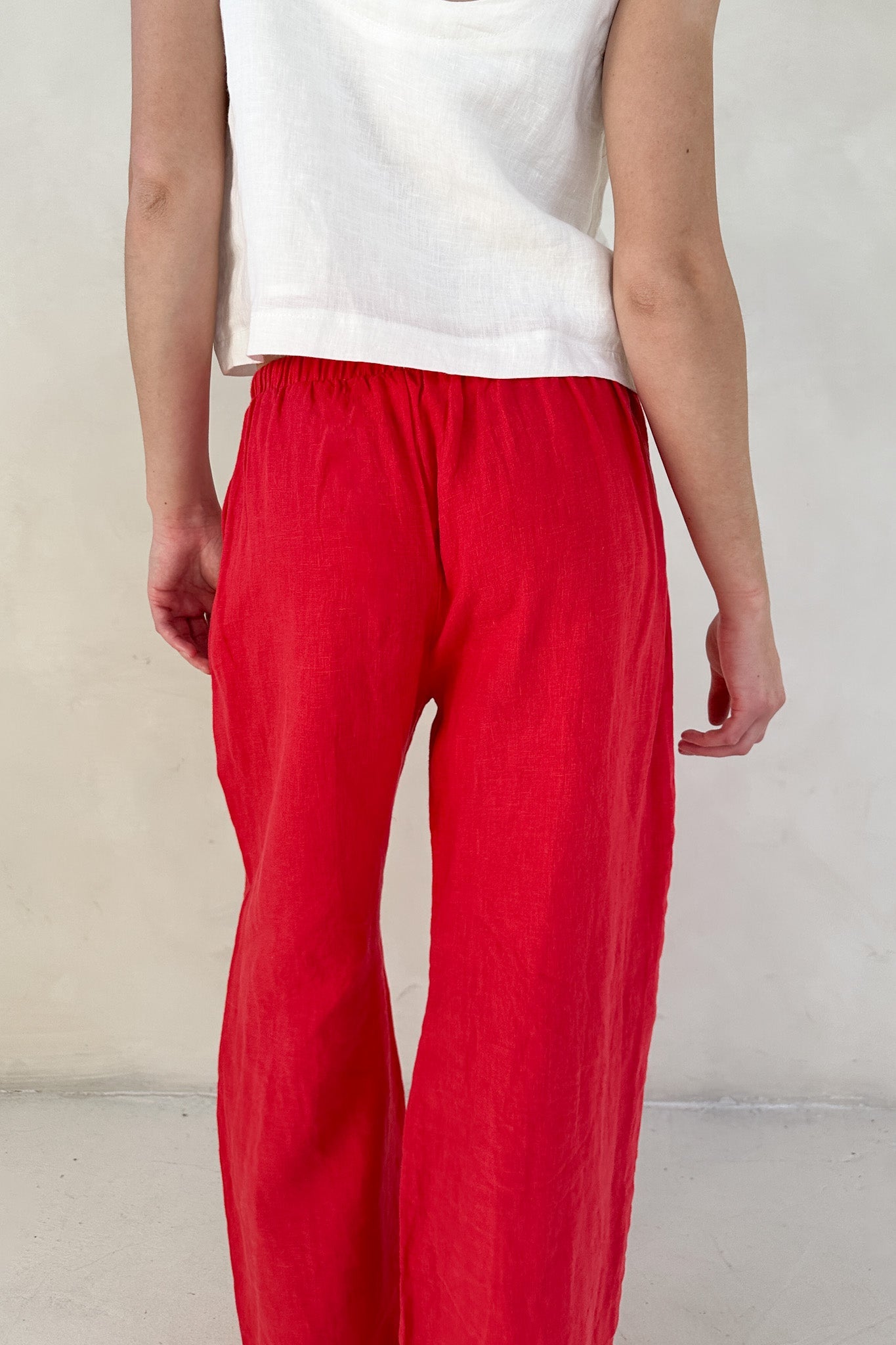 Sunkissed Linen Pants in Americana Red - Neutral Ground