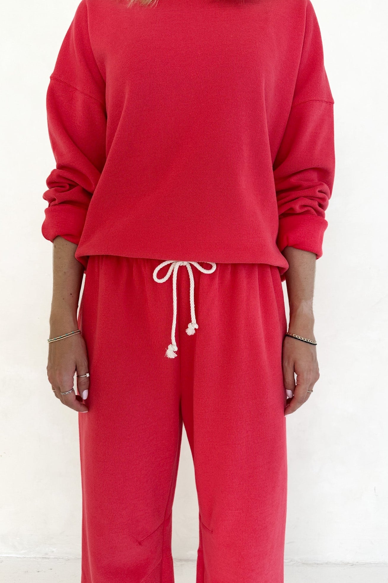 Sunkissed Rope Drawstring Pants in Papaya - Neutral Ground