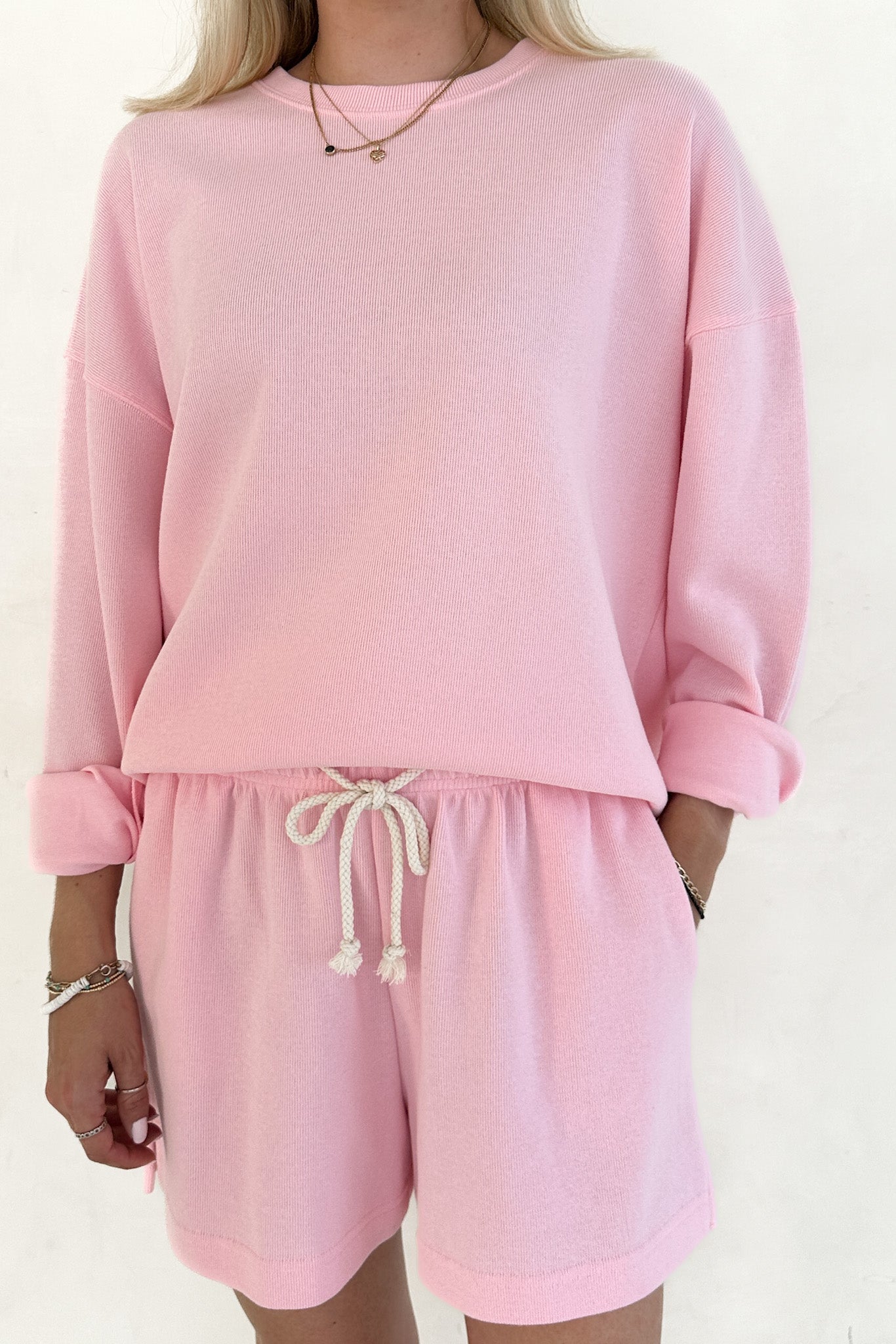 Sunkissed Slouchy Pullover Top in Hibiscus - Neutral Ground