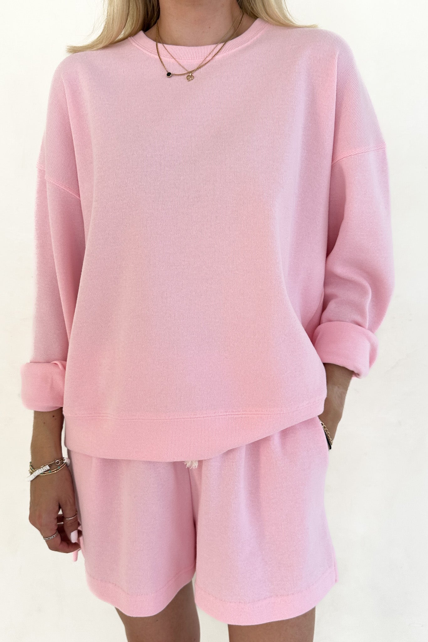 Sunkissed Slouchy Pullover Top in Hibiscus - Neutral Ground