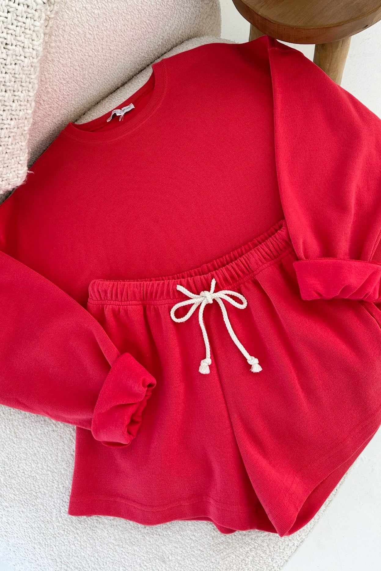 Sunkissed Slouchy Pullover Top in Papaya - Neutral Ground