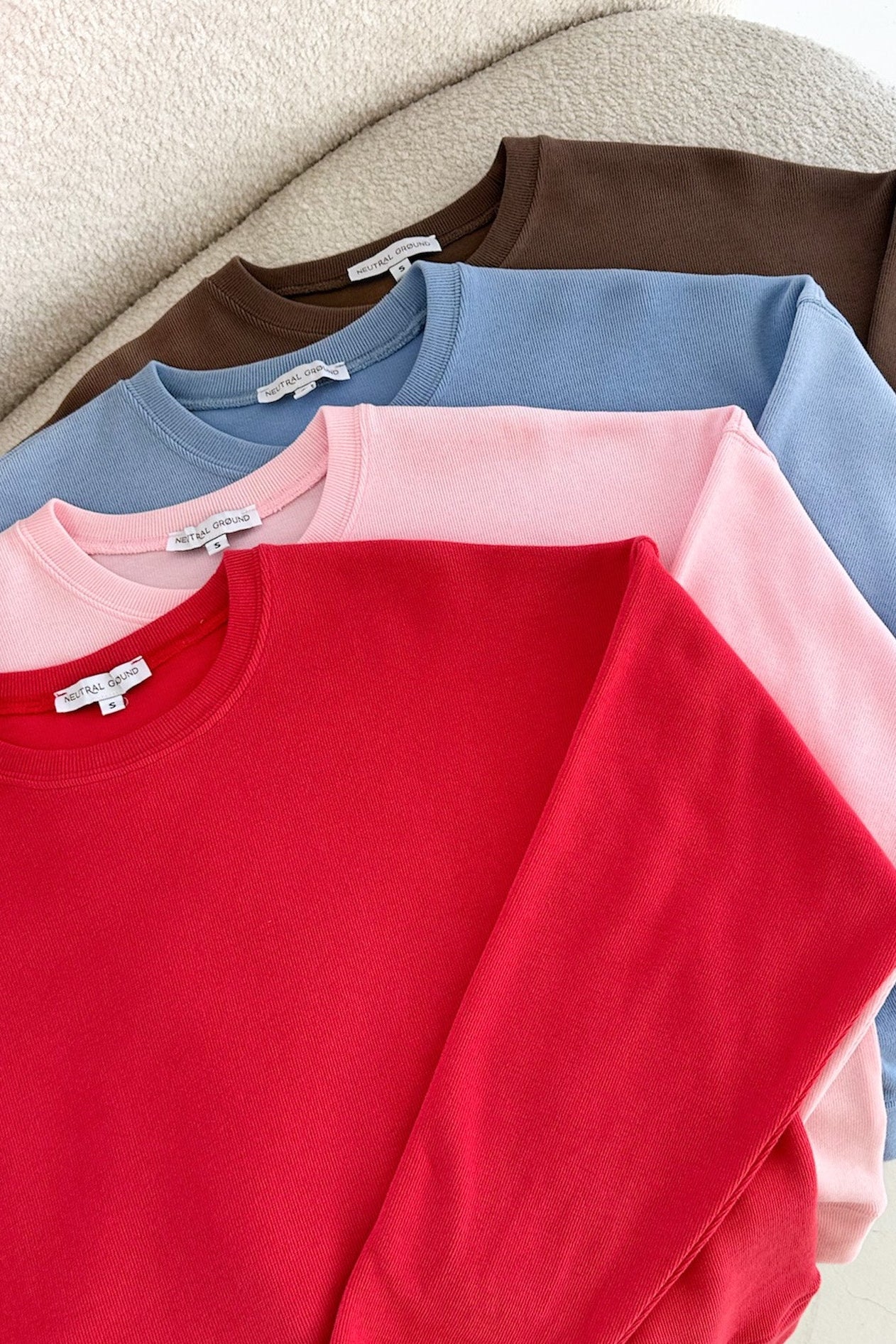 Sunkissed Slouchy Pullover Top in Papaya - Neutral Ground