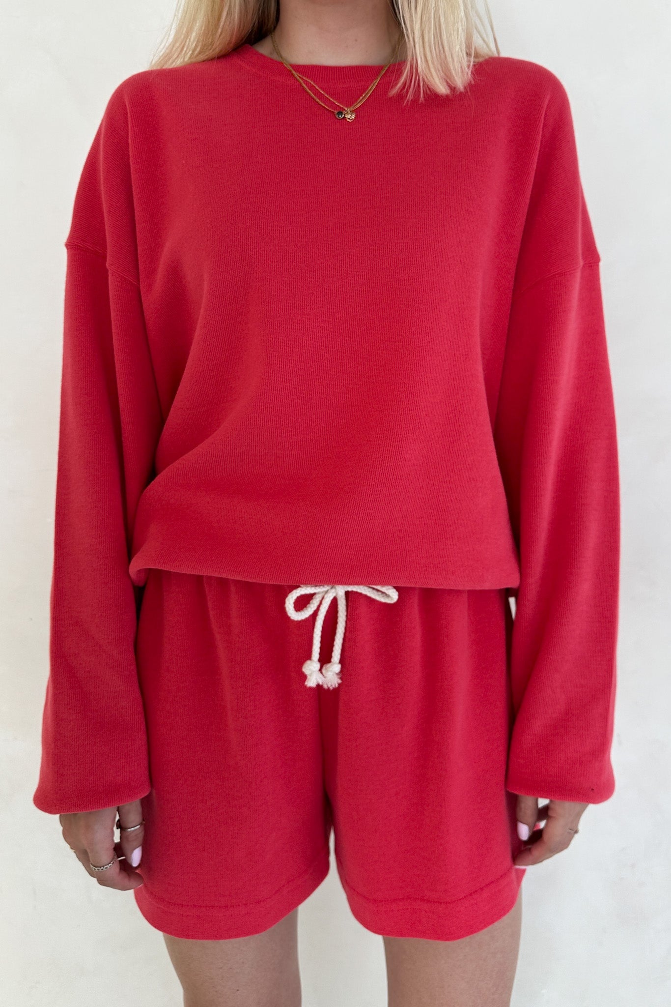 Sunkissed Slouchy Pullover Top in Papaya - Neutral Ground