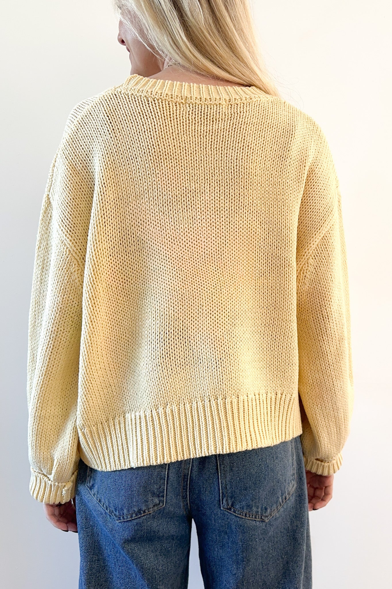 Sunny Balloon Sleeve Sweater Top - Neutral Ground