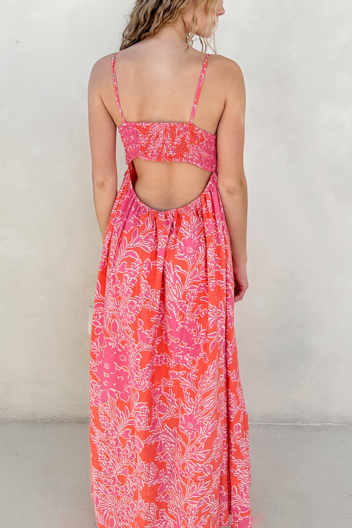 Sunset Floral Sleeveless Maxi Dress - Neutral Ground