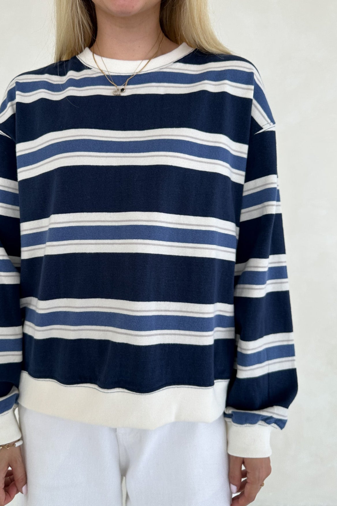 Surfside Striped Lightweight Pullover - Neutral Ground