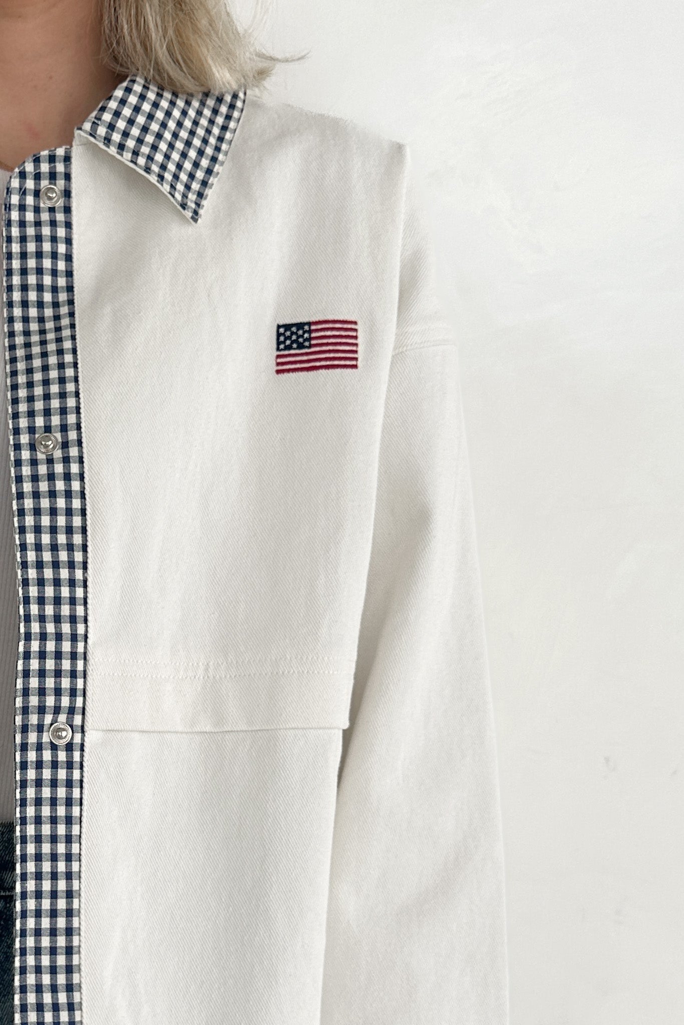 The Hudson Cotton Gingham Jacket - Neutral Ground