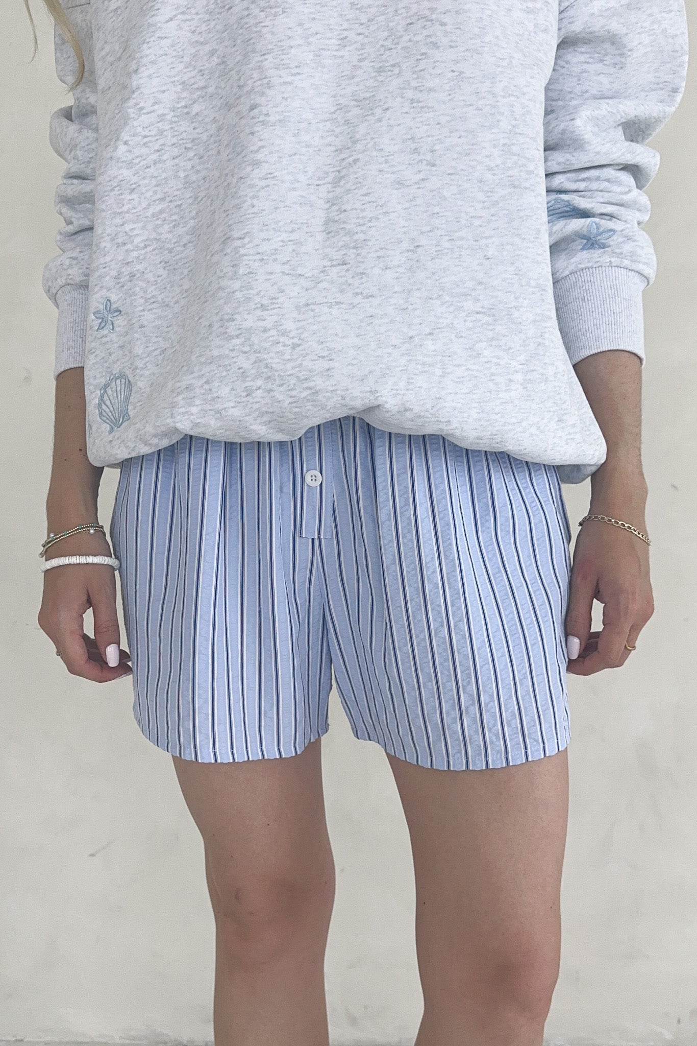 The Perfect Day Everyday Boxer Style Shorts in Blue - Neutral Ground