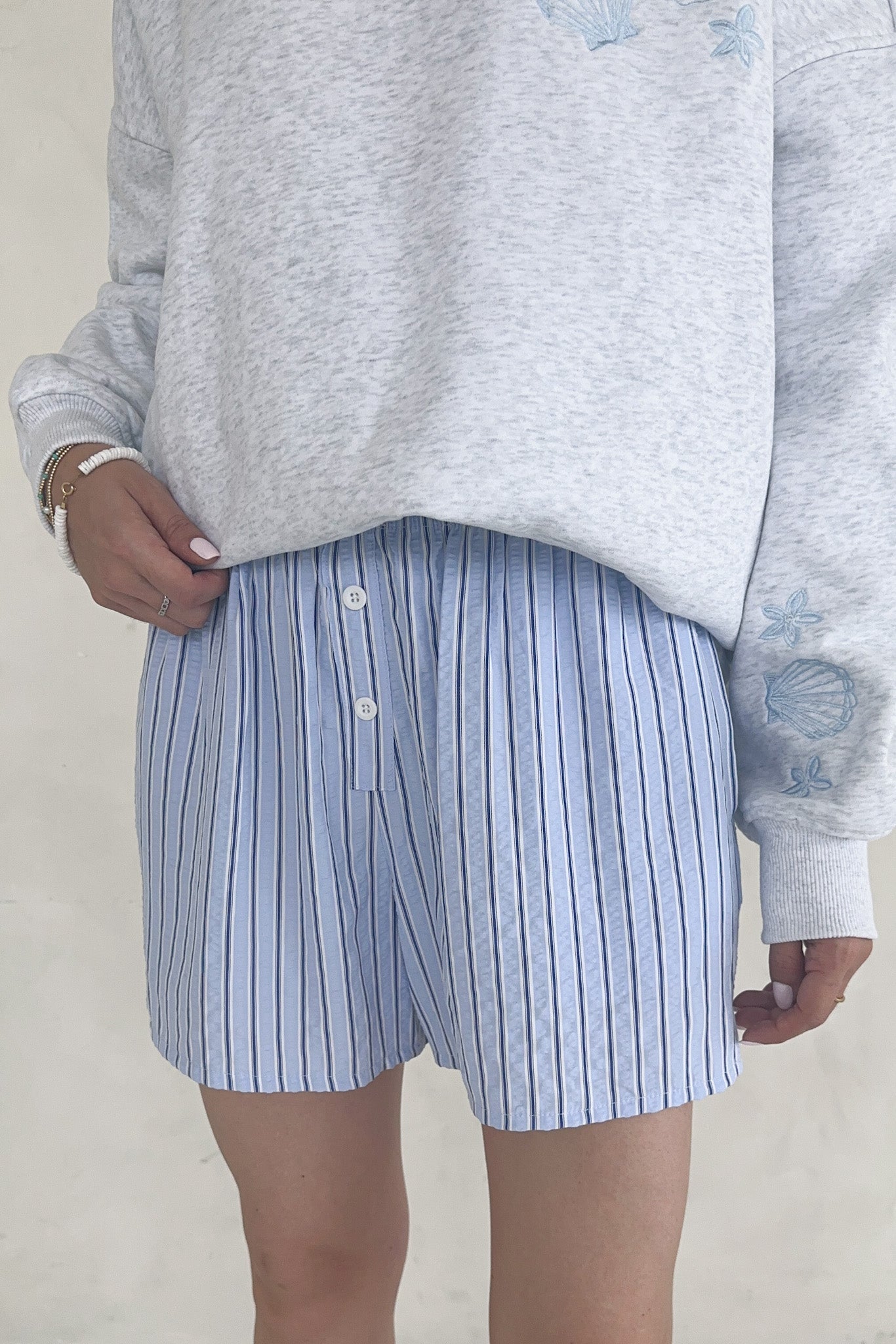The Perfect Day Everyday Boxer Style Shorts in Blue - Neutral Ground