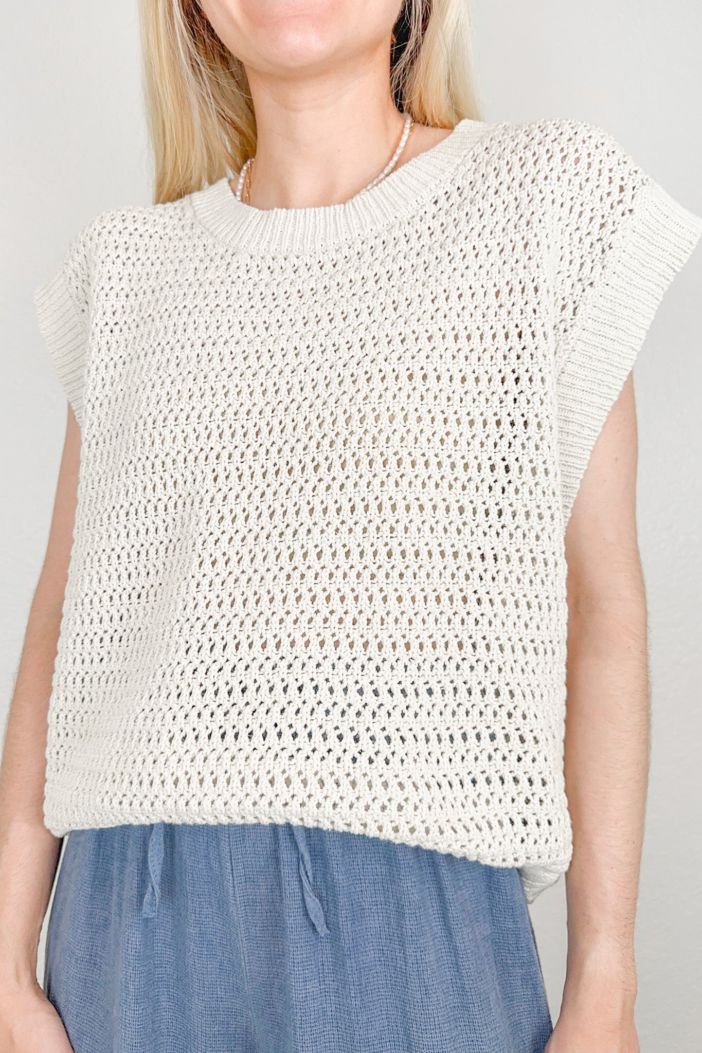 This Love Lightweight Knit Sweater Vest - Neutral Ground