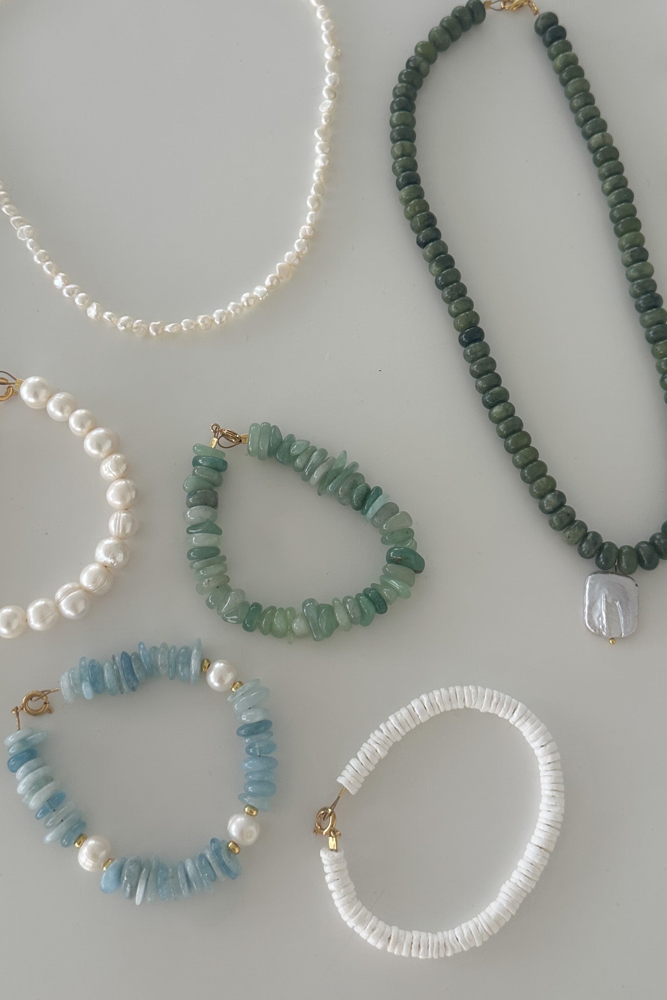 Tropics Jade Aventurine Beaded Bracelet - Neutral Ground