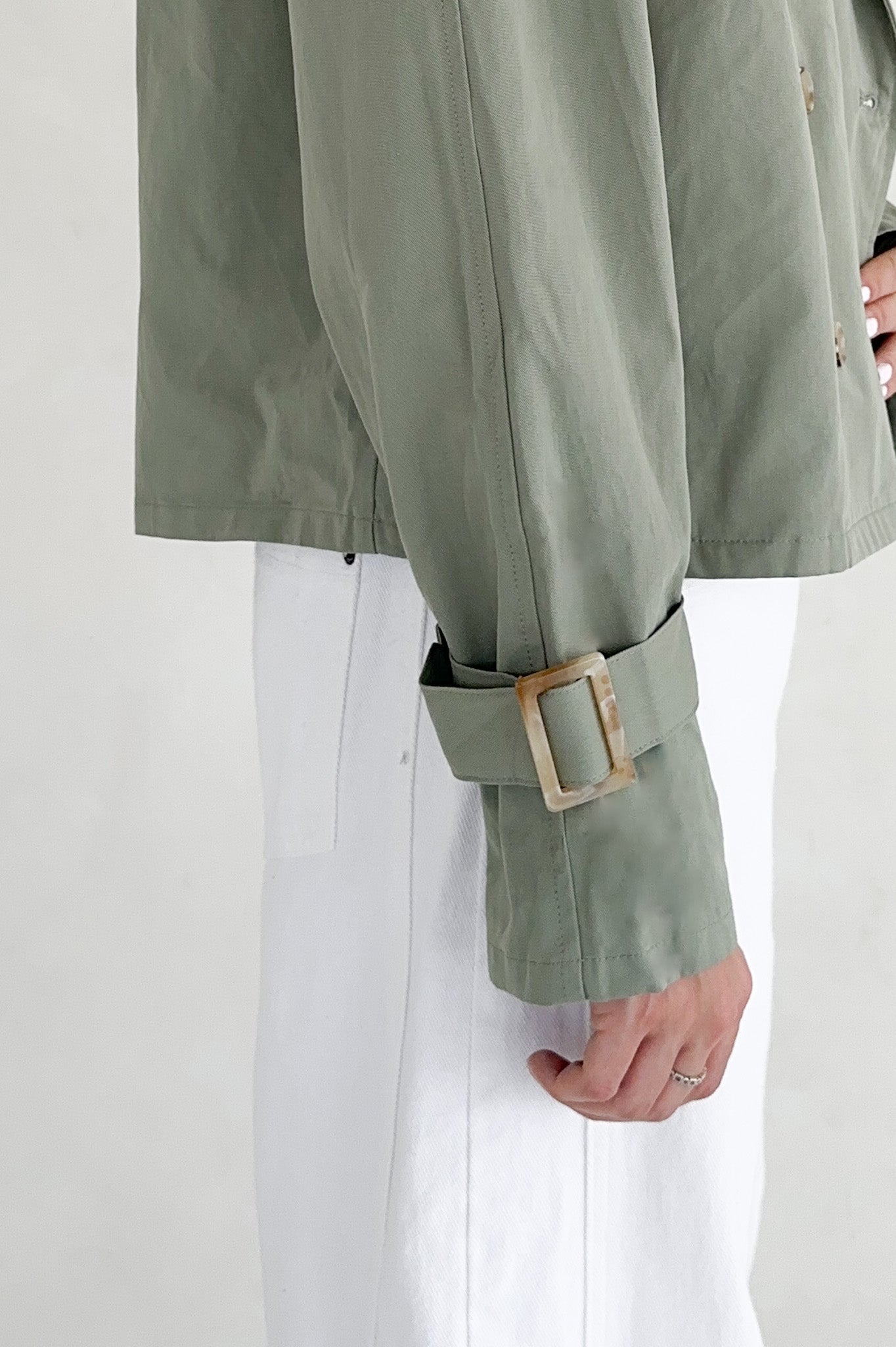 Uptown Short Trench Jacket - Neutral Ground
