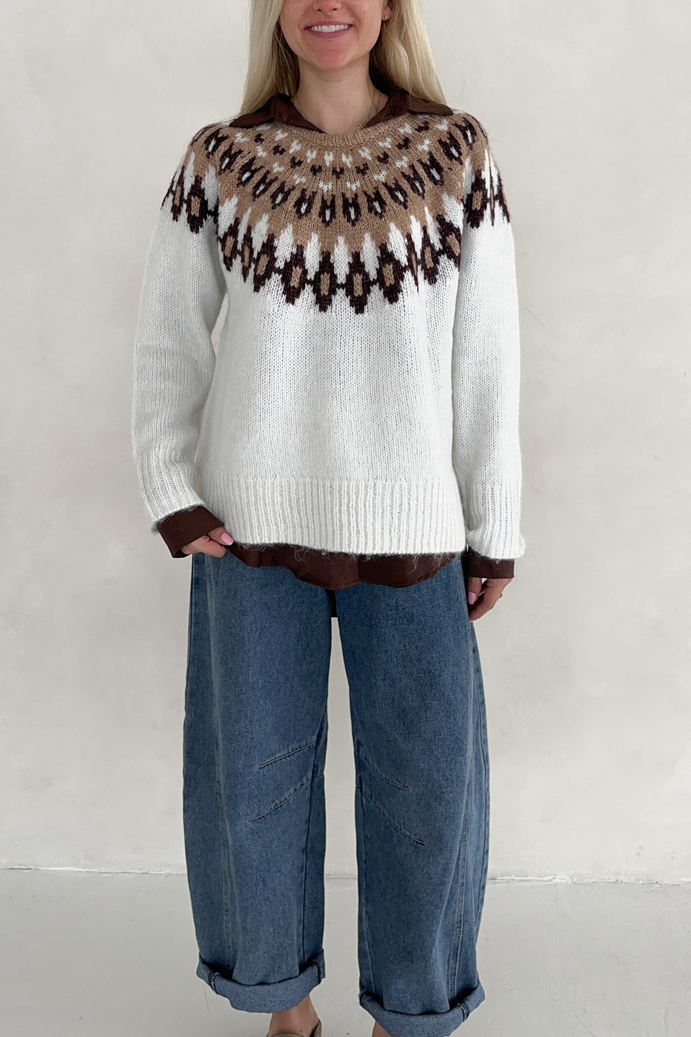 Vienna Satin Button Down Blouse - Neutral Ground