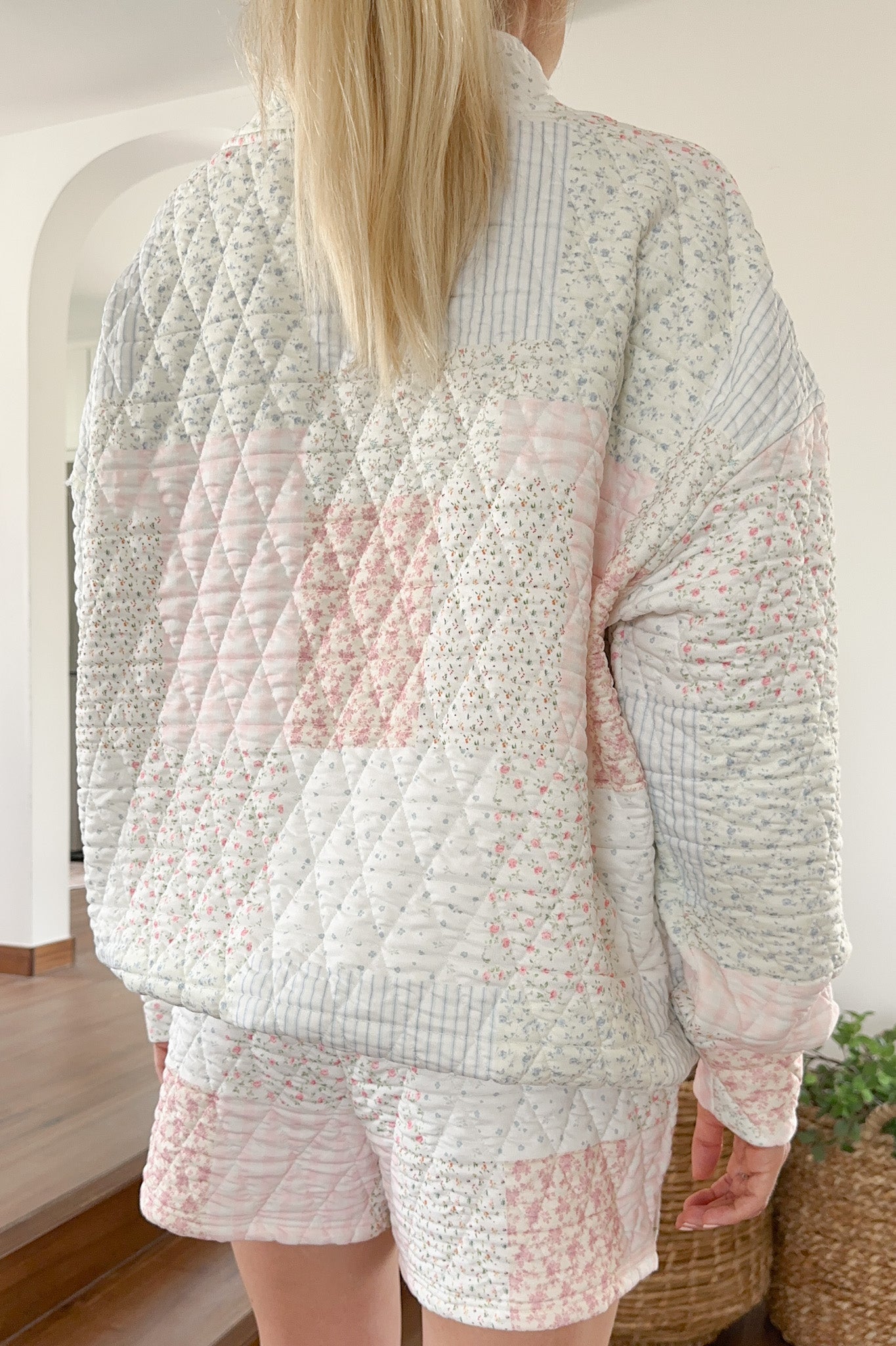 Whimsy Quilted Pastel Shorts - Neutral Ground