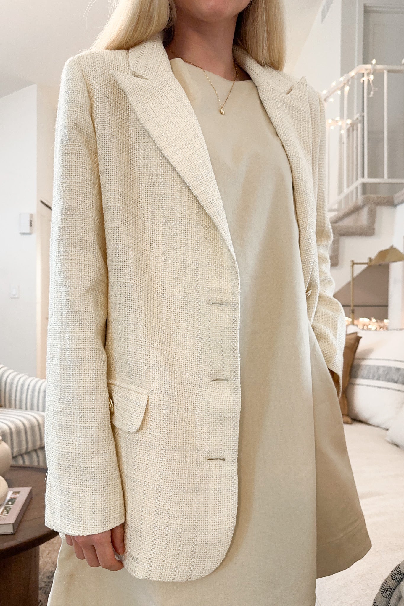 Willa Relaxed Tweed Blazer - Neutral Ground