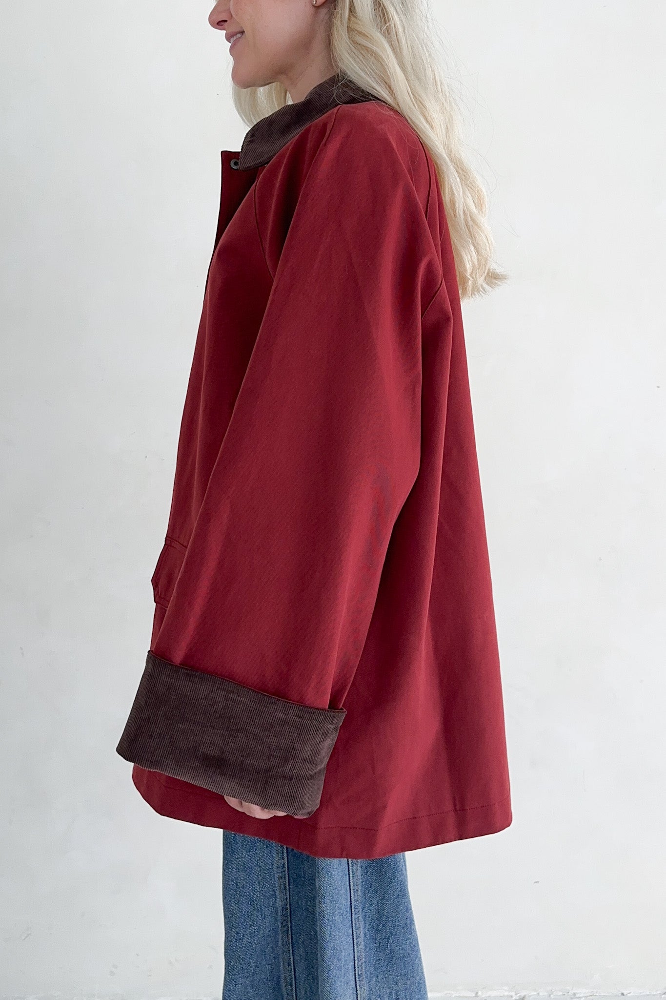 Windsor Corduroy Detail Barn Jacket in Sienna - Neutral Ground