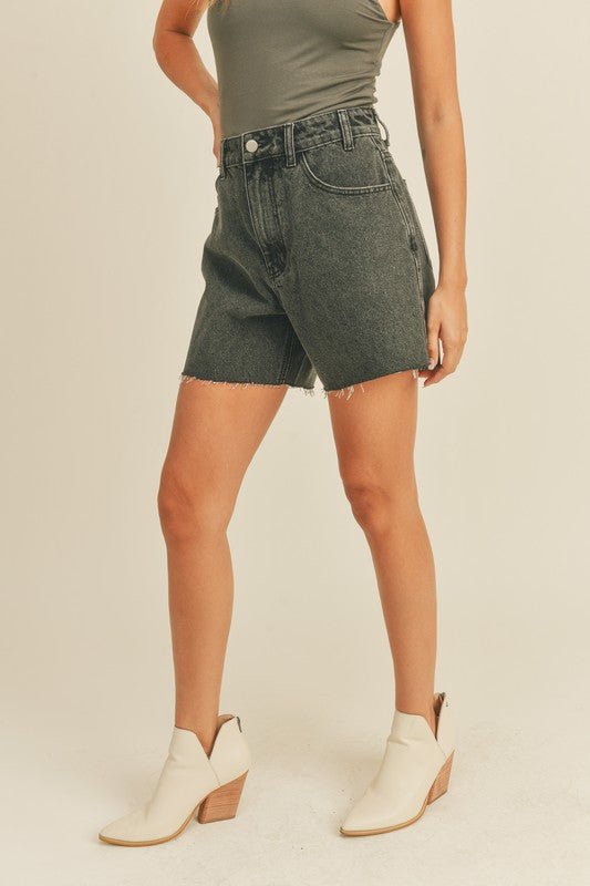 Denver Washed Denim Short - Neutral Ground
