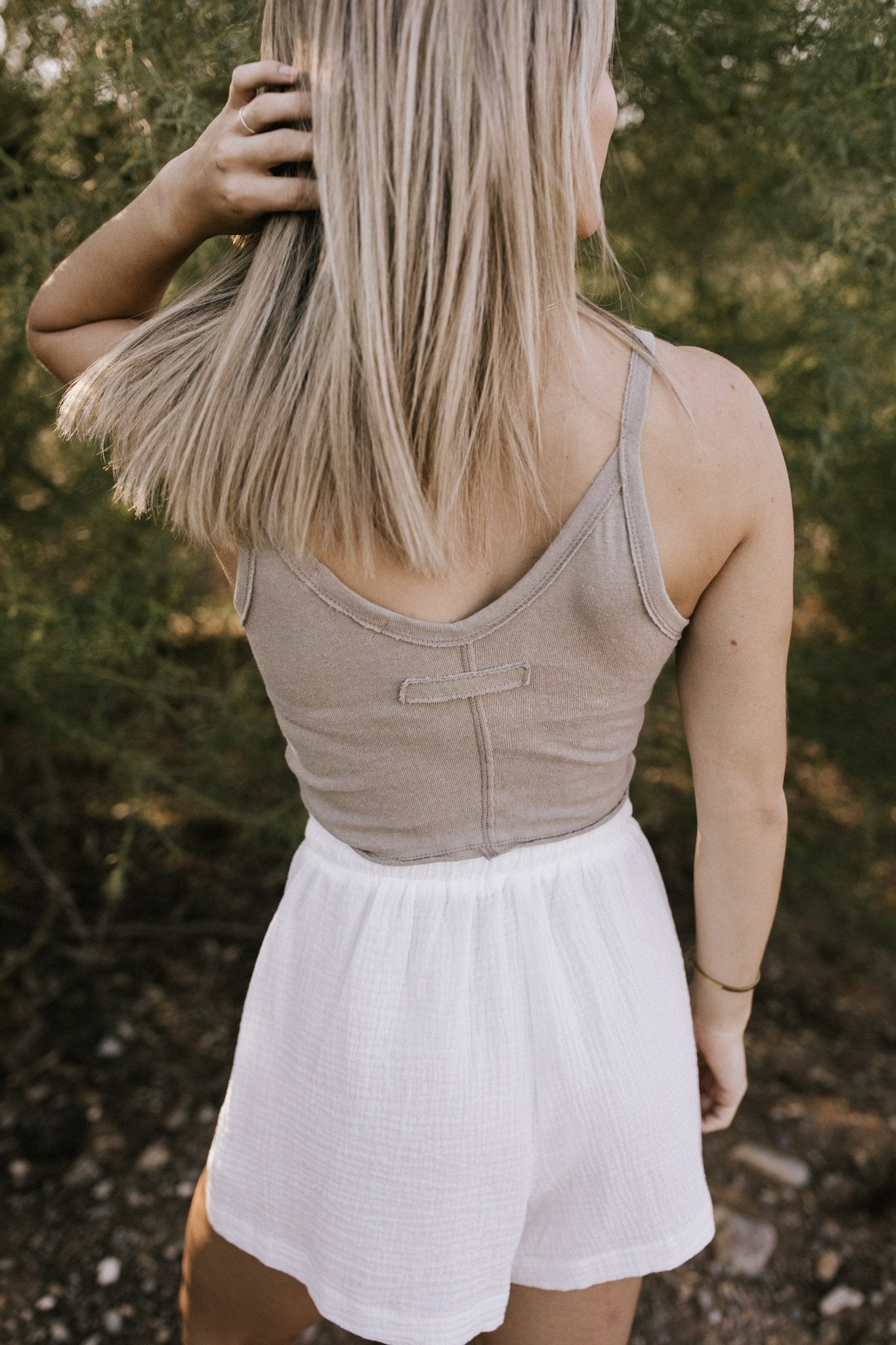 Posie Cotton Gauze Shorts - Neutral Ground