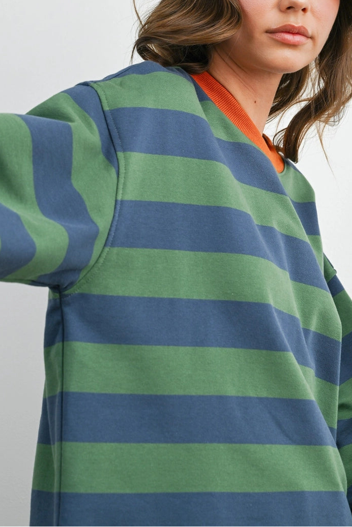 Rouri Striped Long Sleeve Top