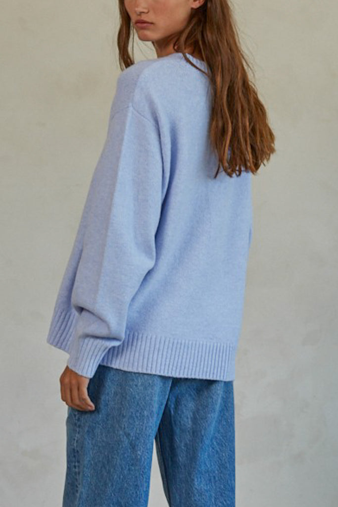 First Frost Pullover Sweater in Periwinkle