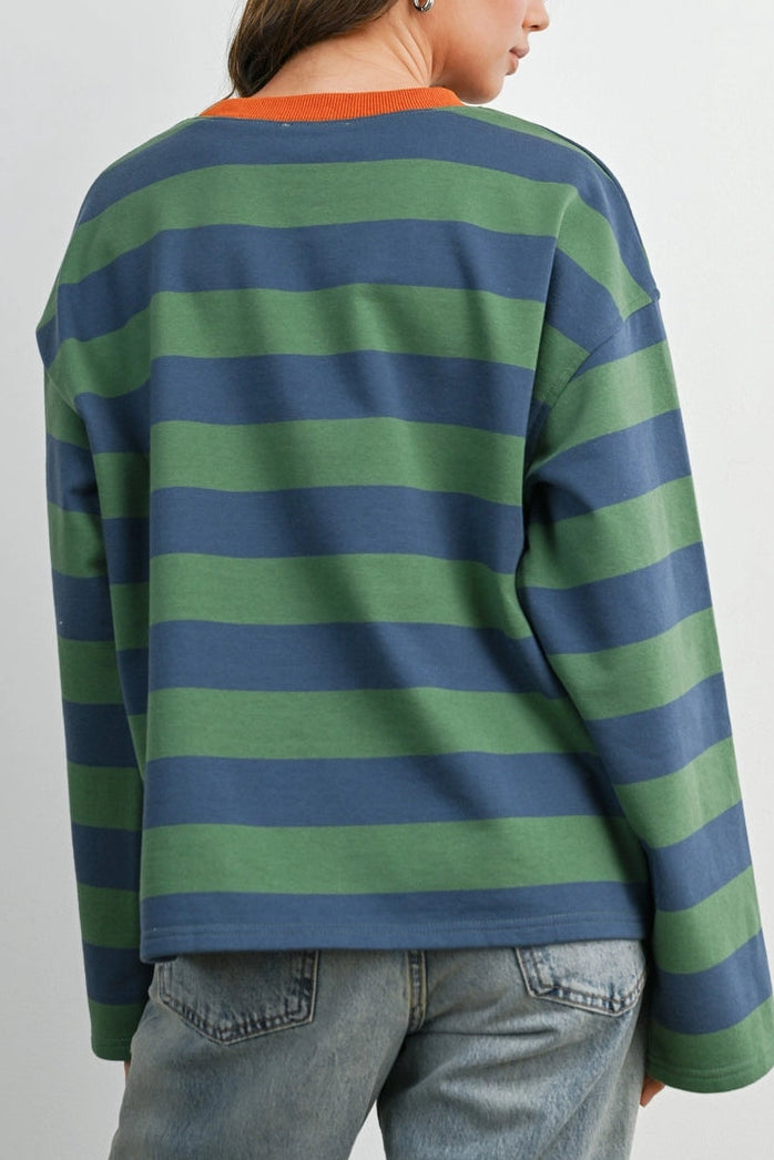 Rouri Striped Long Sleeve Top