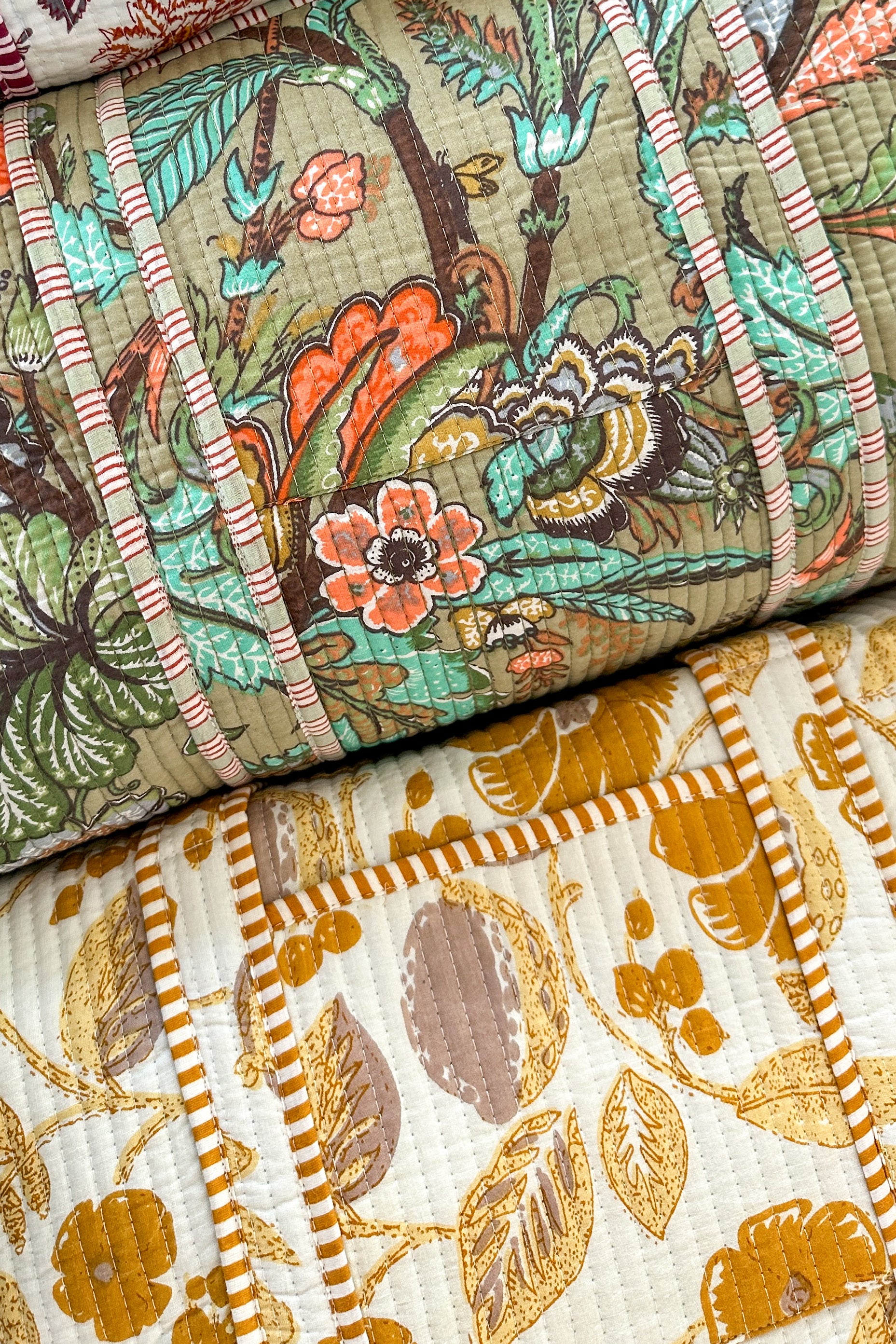 Weekender Quilted Duffle Bag in Marigold