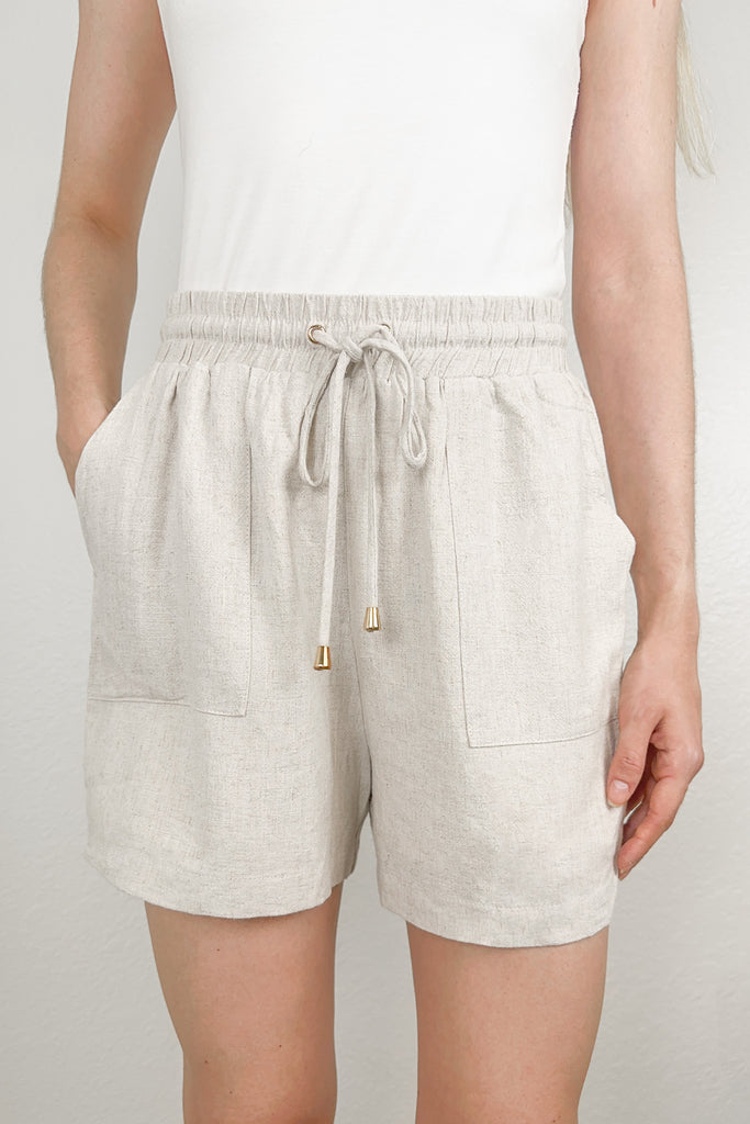 Sedona Linen Shorts in Natural