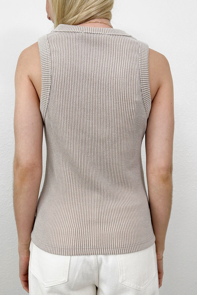 Millie Ribbed Round Neck Tank Top