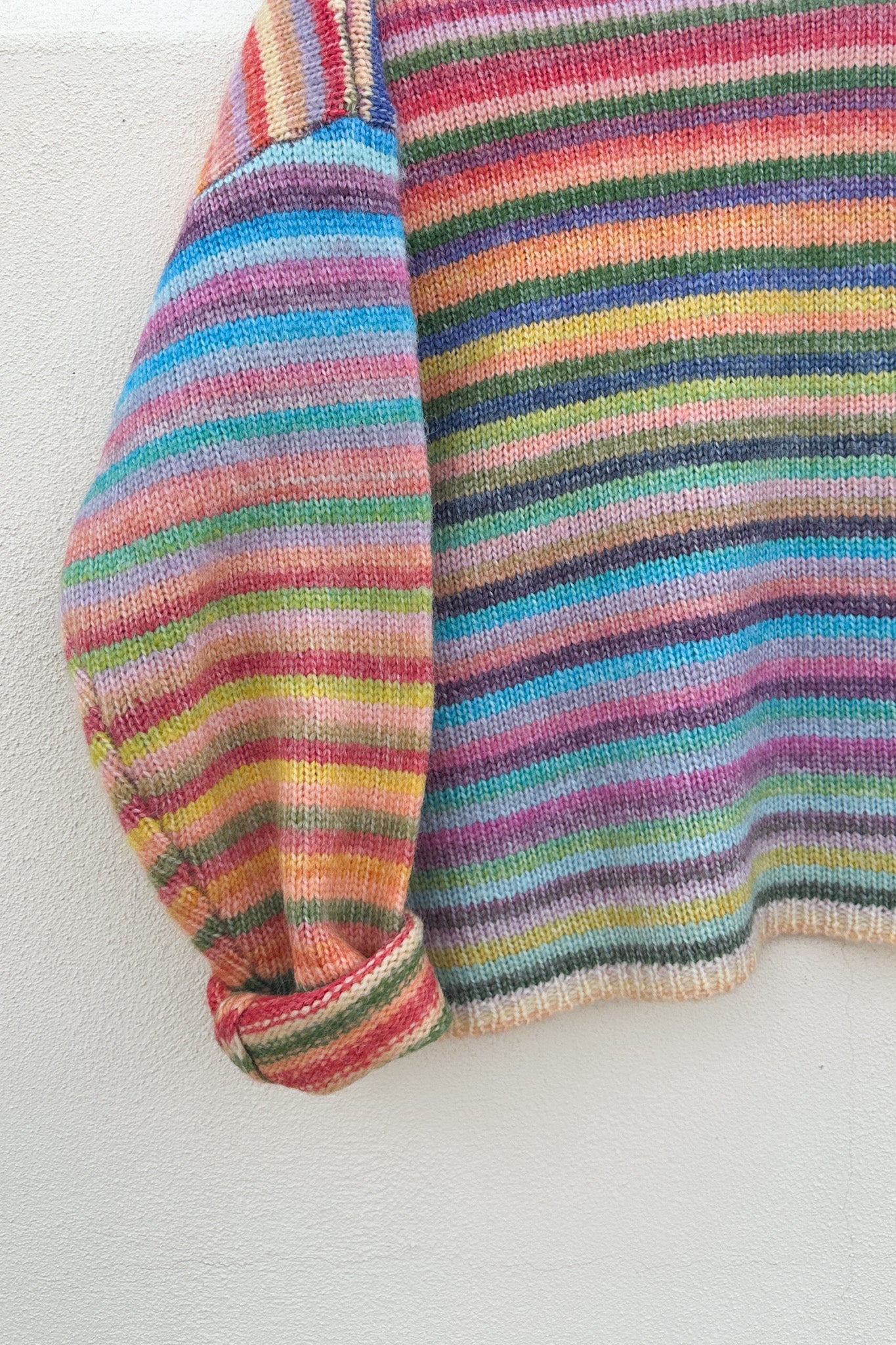 Free Falling Rainbow Knit Sweater in Sunset