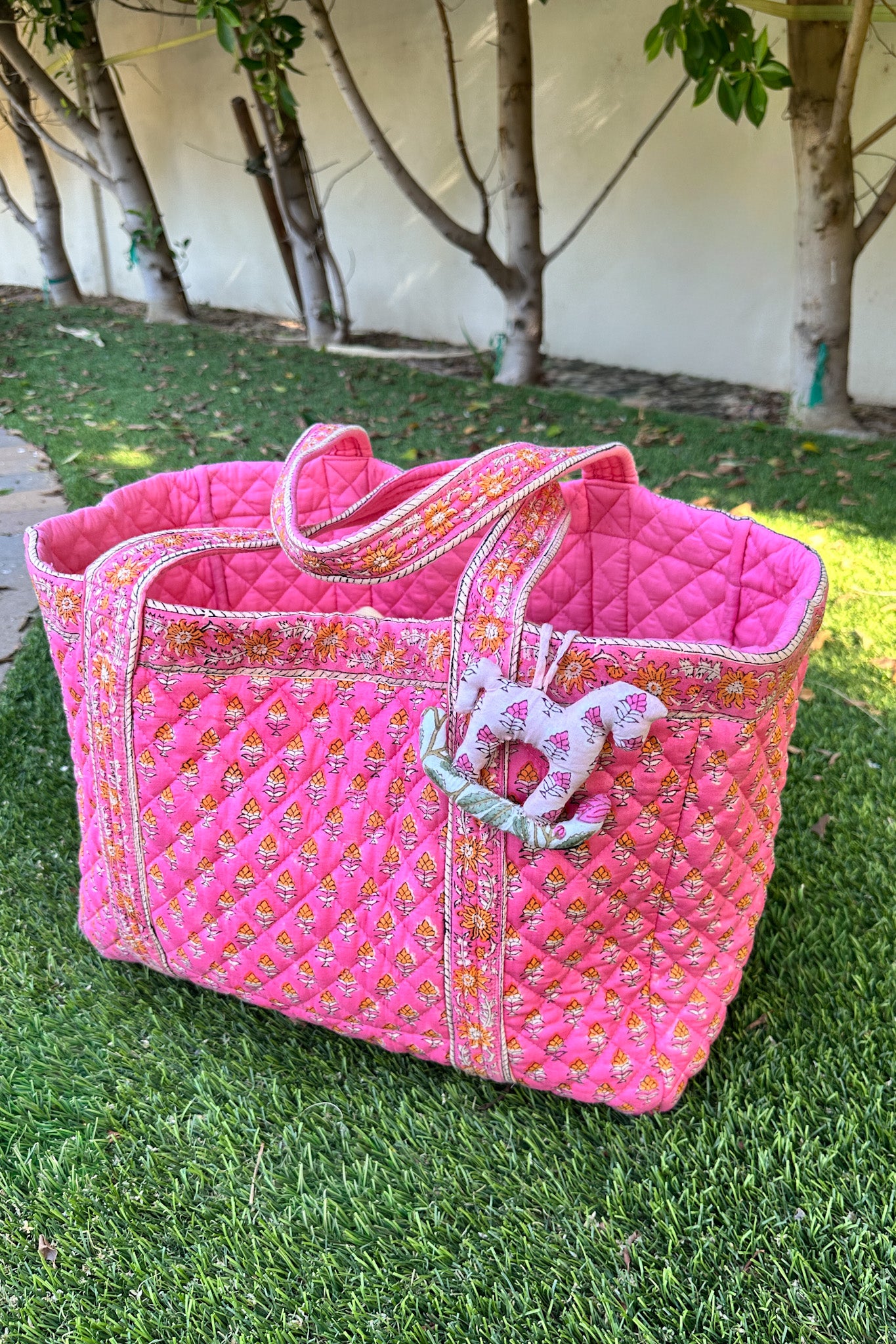 Posy Rocking Horse Bag Charm in Pink