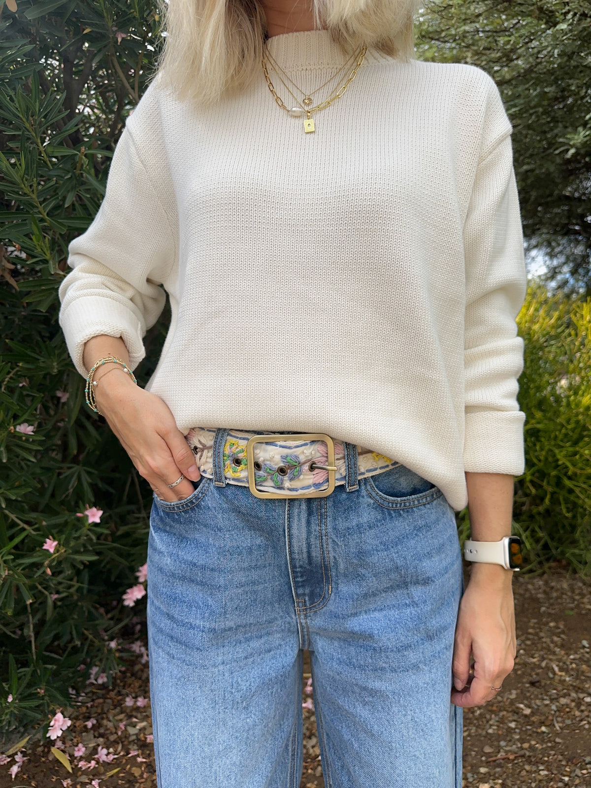 Something White Crew Neck Sweater