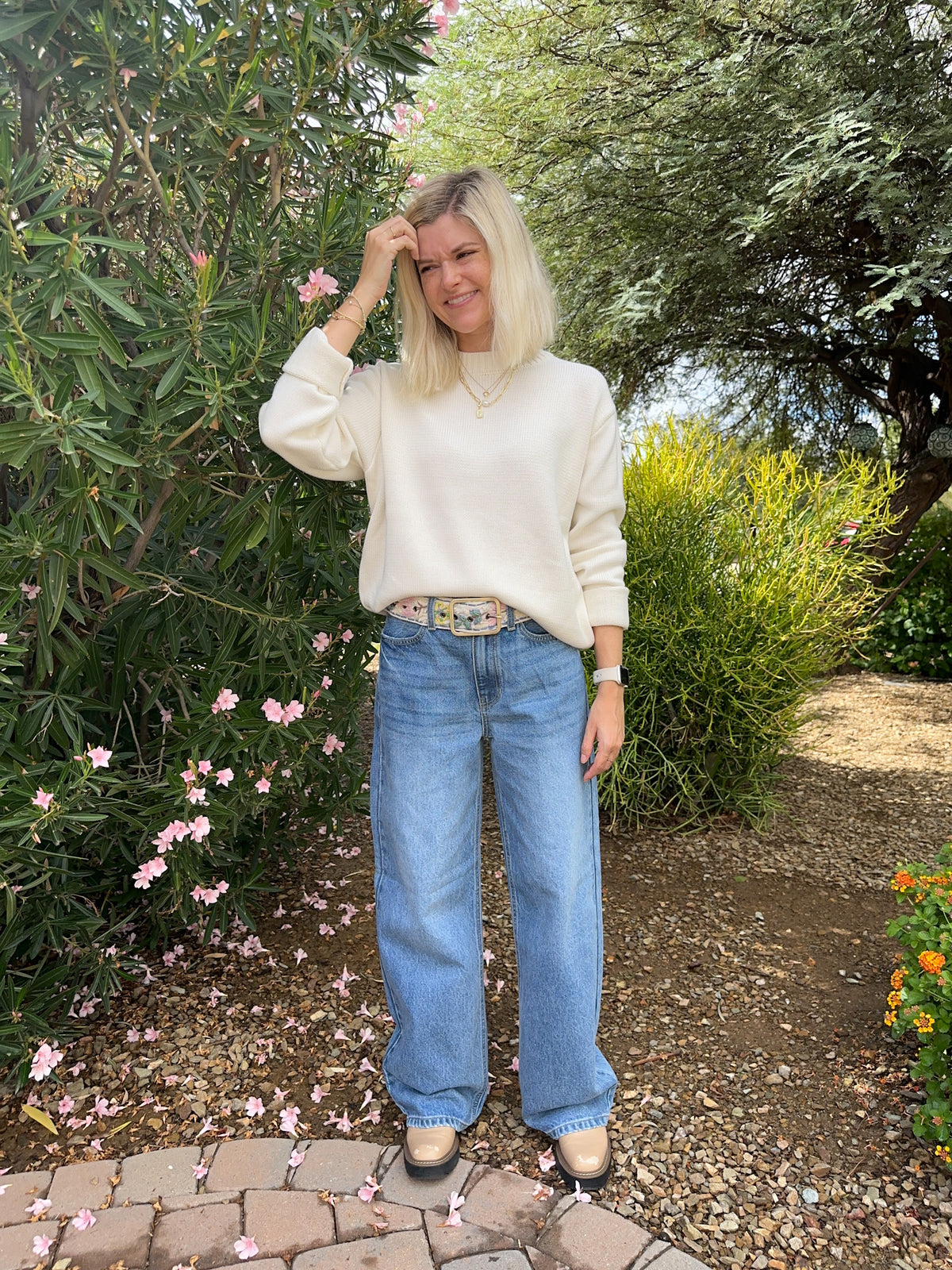 Something White Crew Neck Sweater