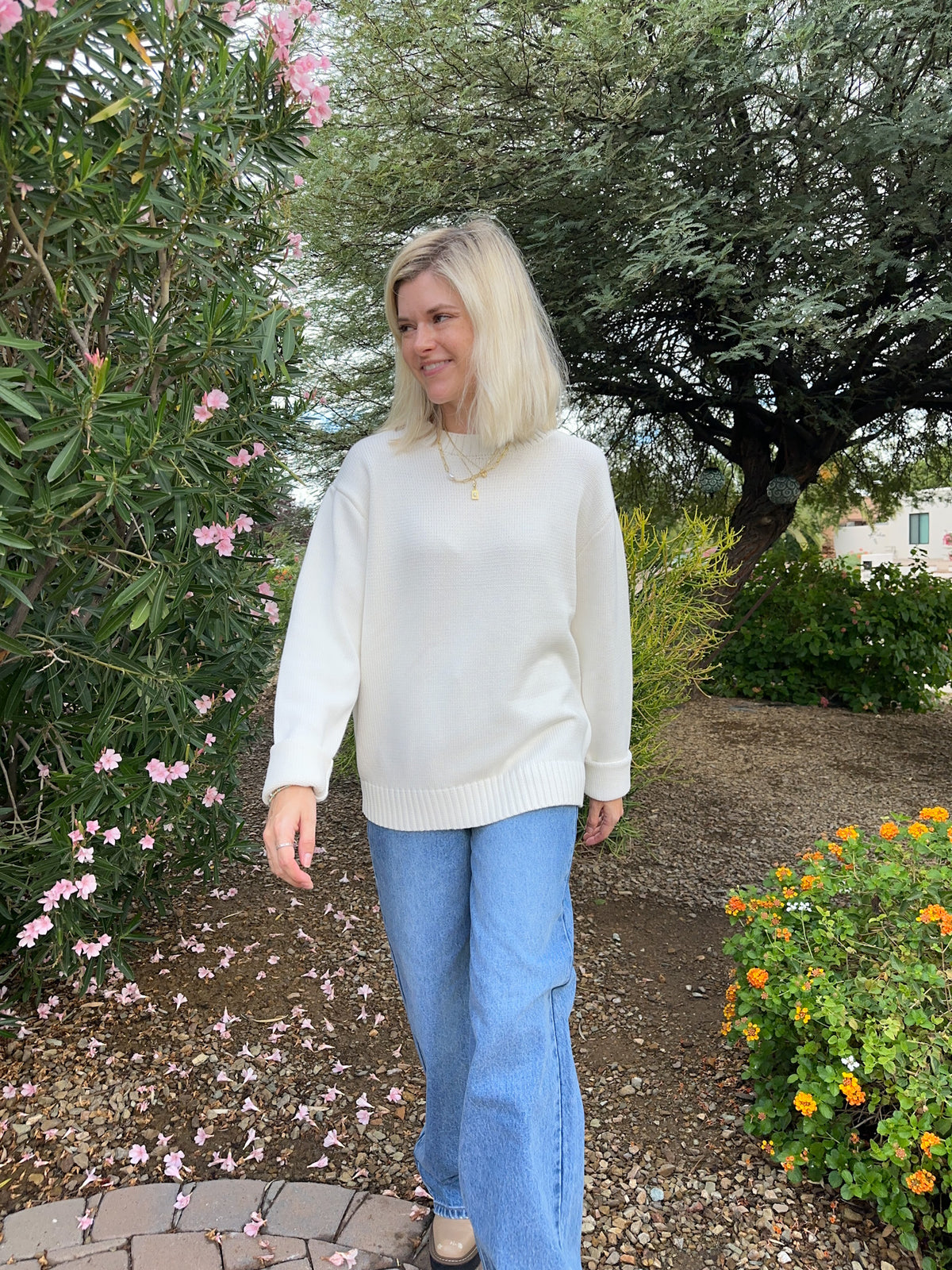 Something White Crew Neck Sweater