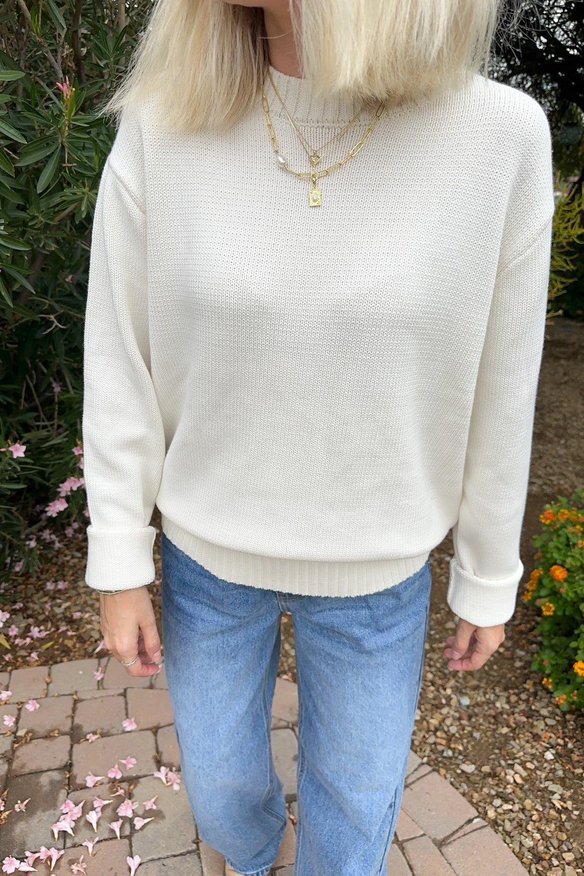 Something White Crew Neck Sweater