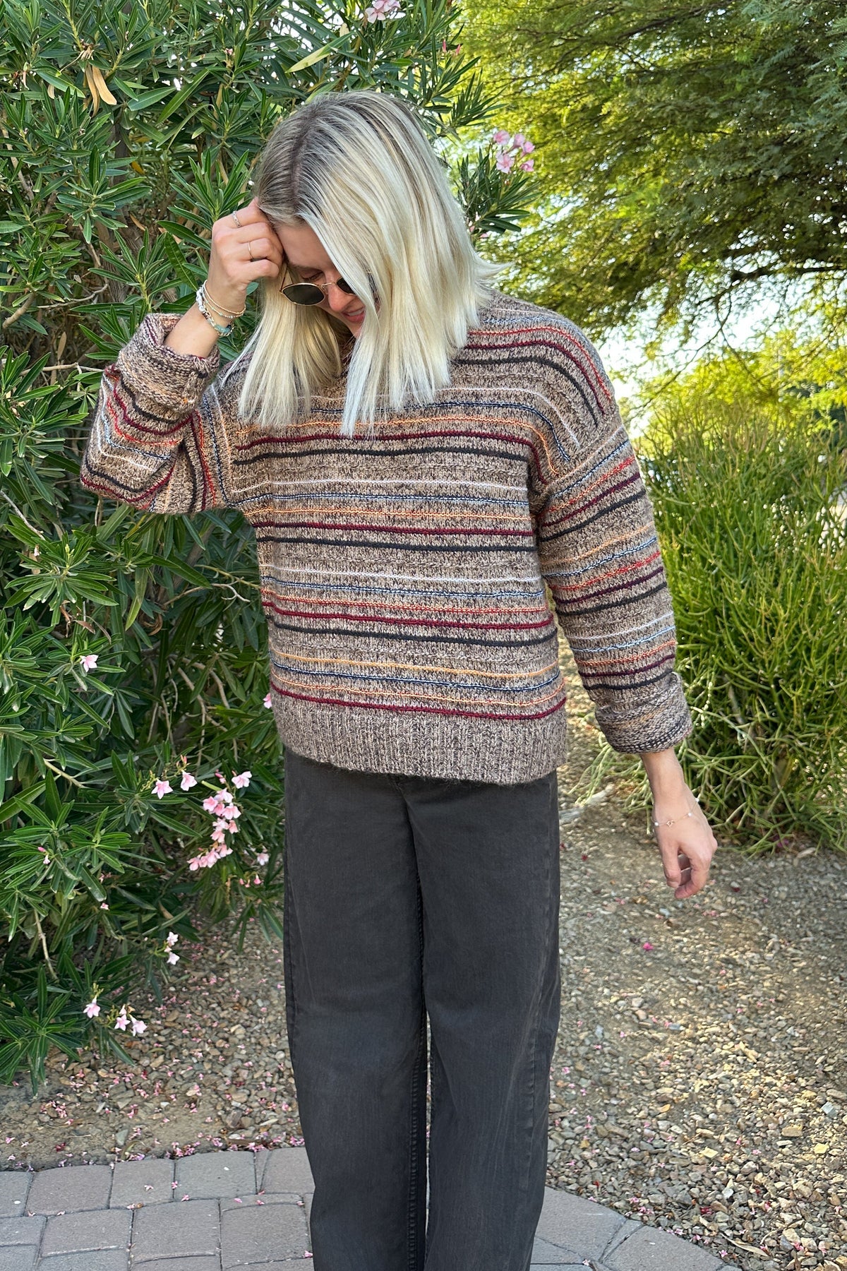Going West Striped Knit Sweater