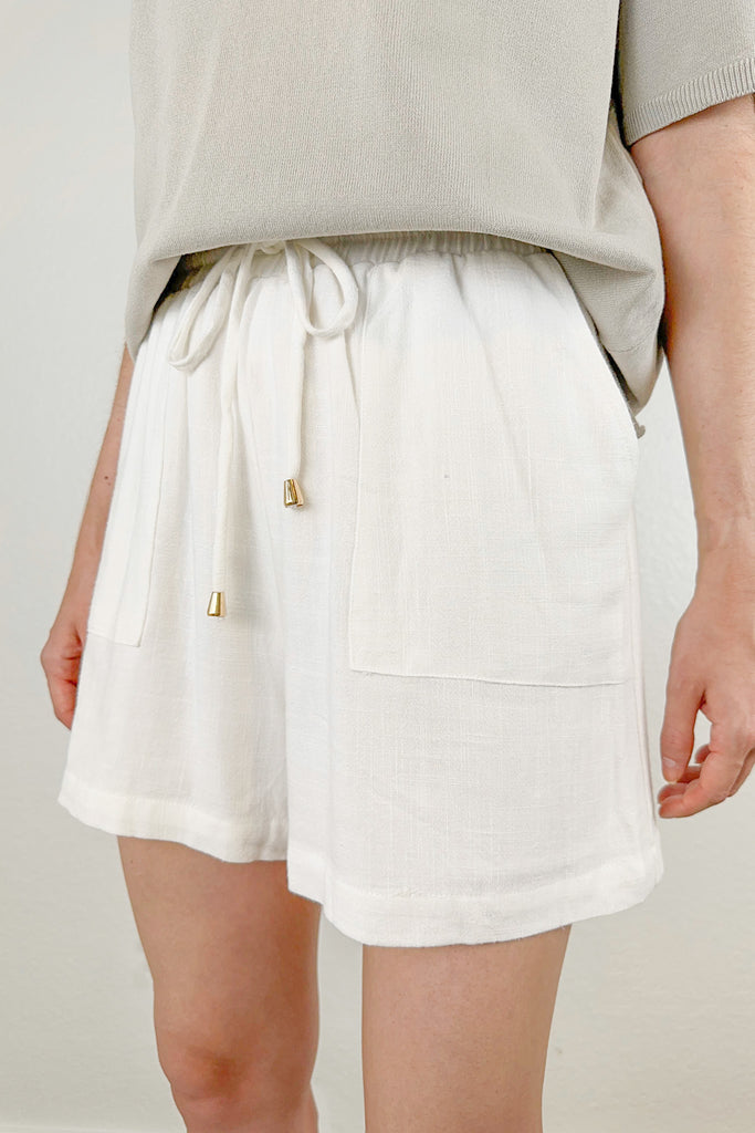 Sedona Linen Shorts in White
