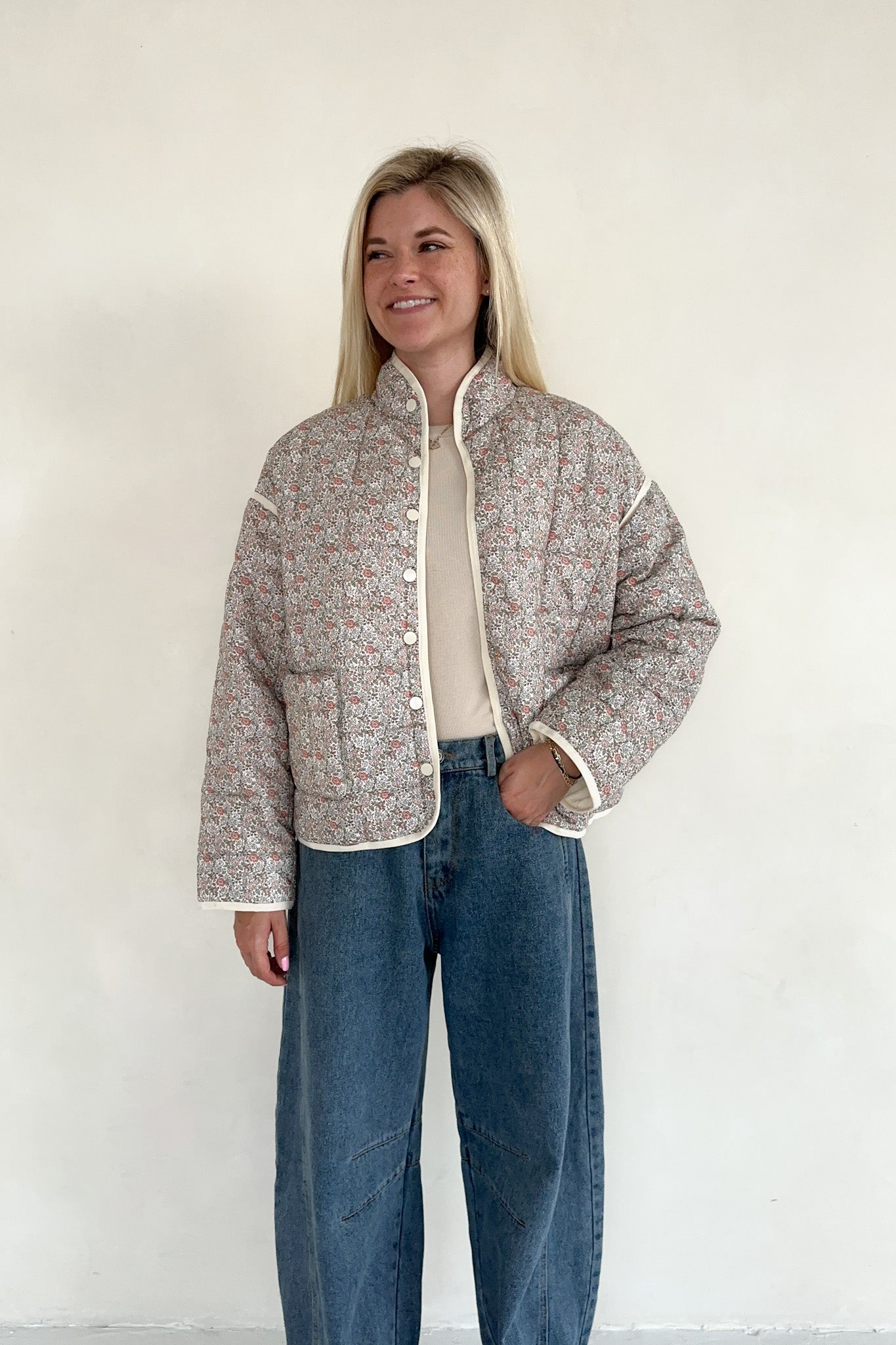 Poppy Floral Quilted Jacket