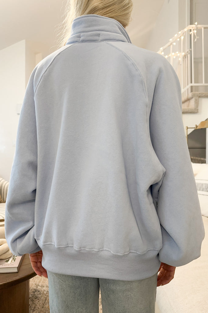 Capri Collared Sweatshirt in Sky Blue