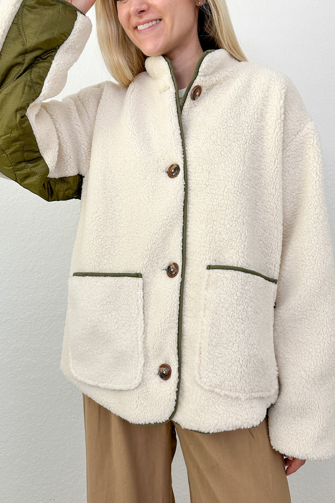 Lodge Quilted Sherpa Reversible Jacket