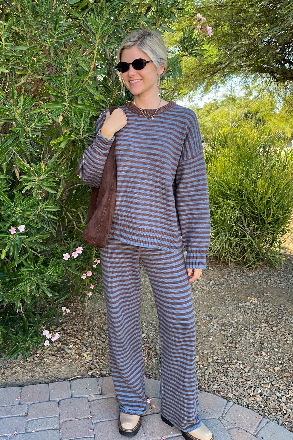 Keep It Cozy Striped Drawstring Pants