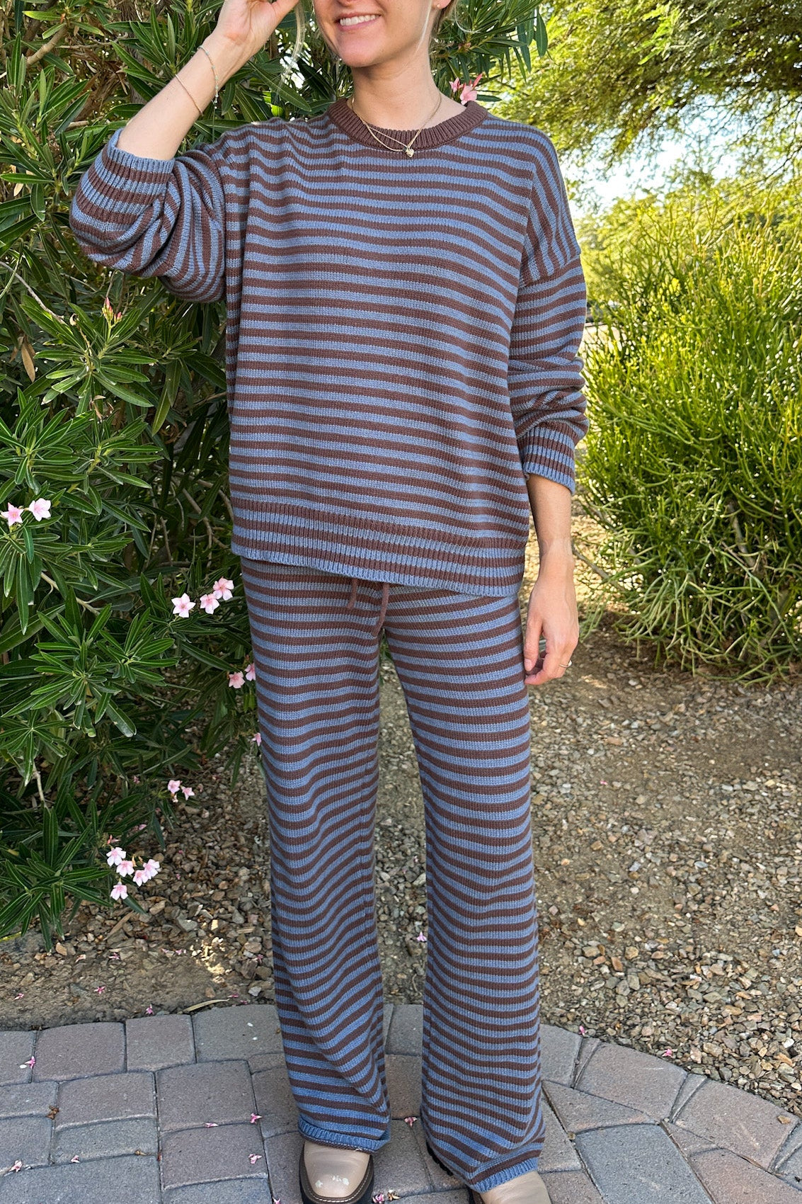 Keep It Cozy Striped Crew Neck Sweater