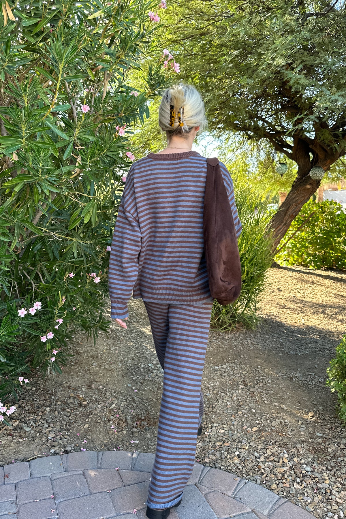 Keep It Cozy Striped Crew Neck Sweater
