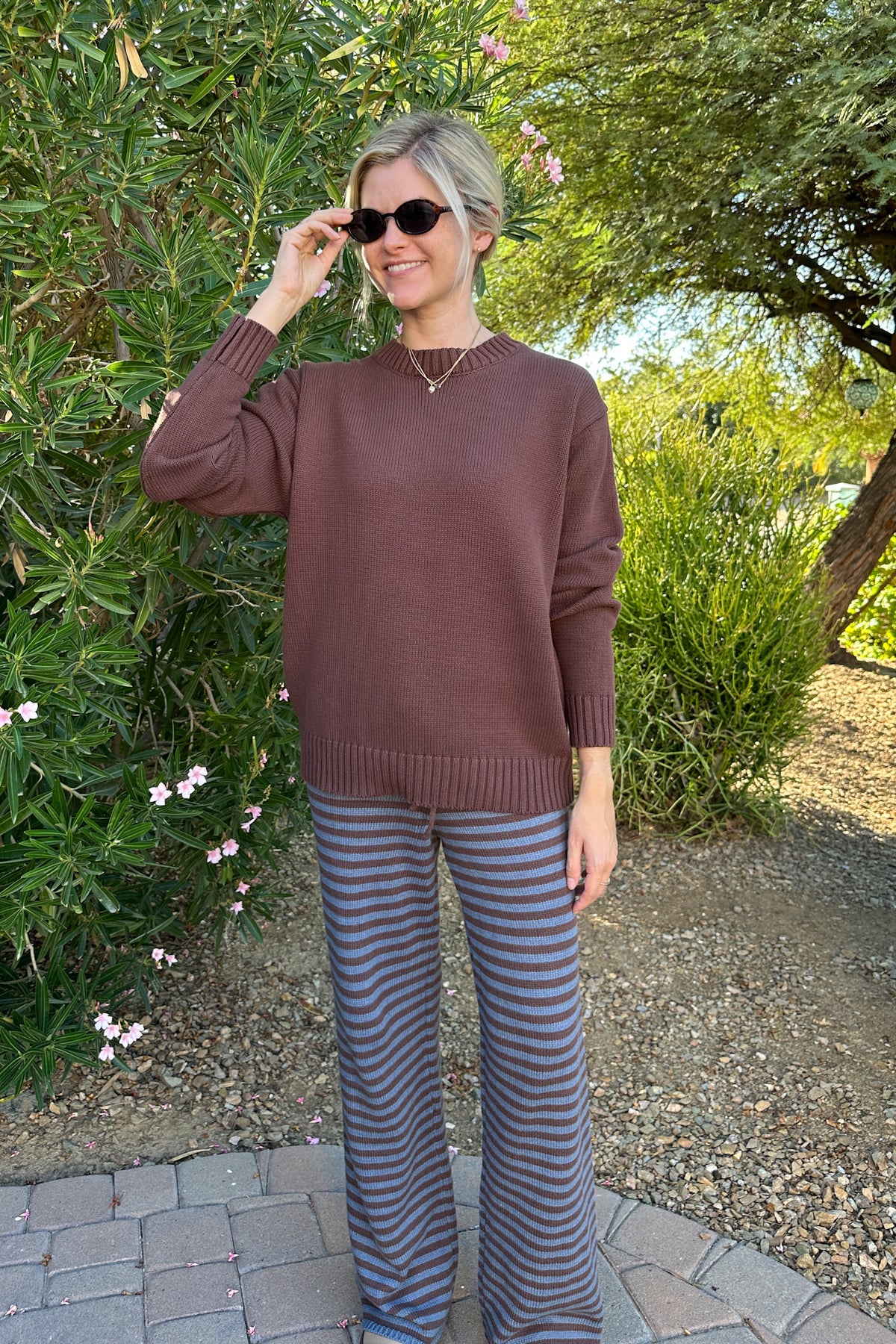 Something Mocha Crew Neck Sweater