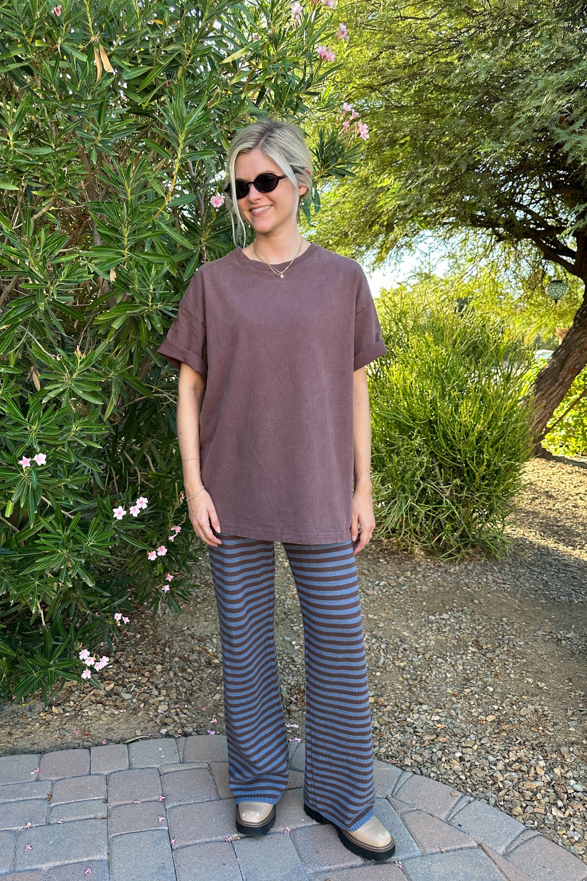 Keep It Cozy Striped Drawstring Pants