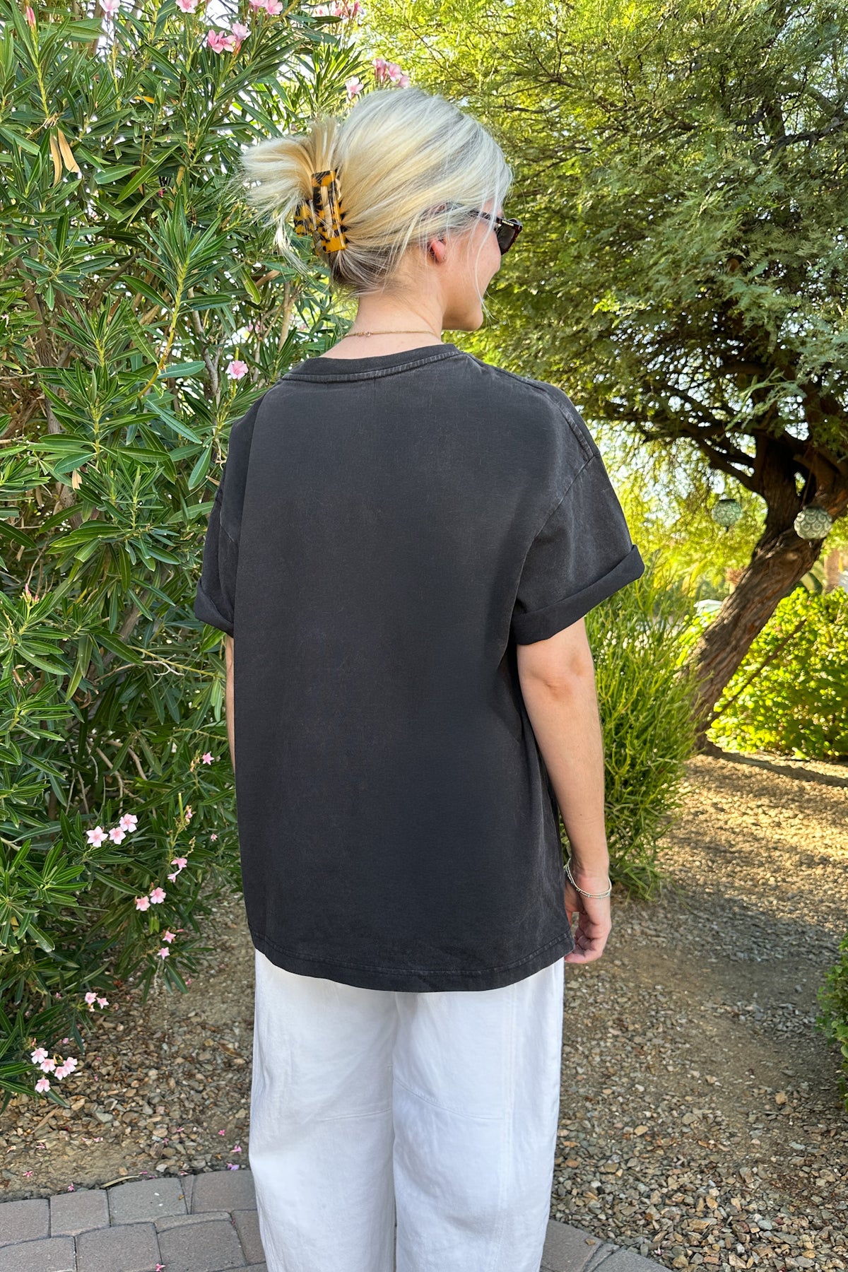 Back to Basics Short Sleeve Cotton Tee in Washed Black