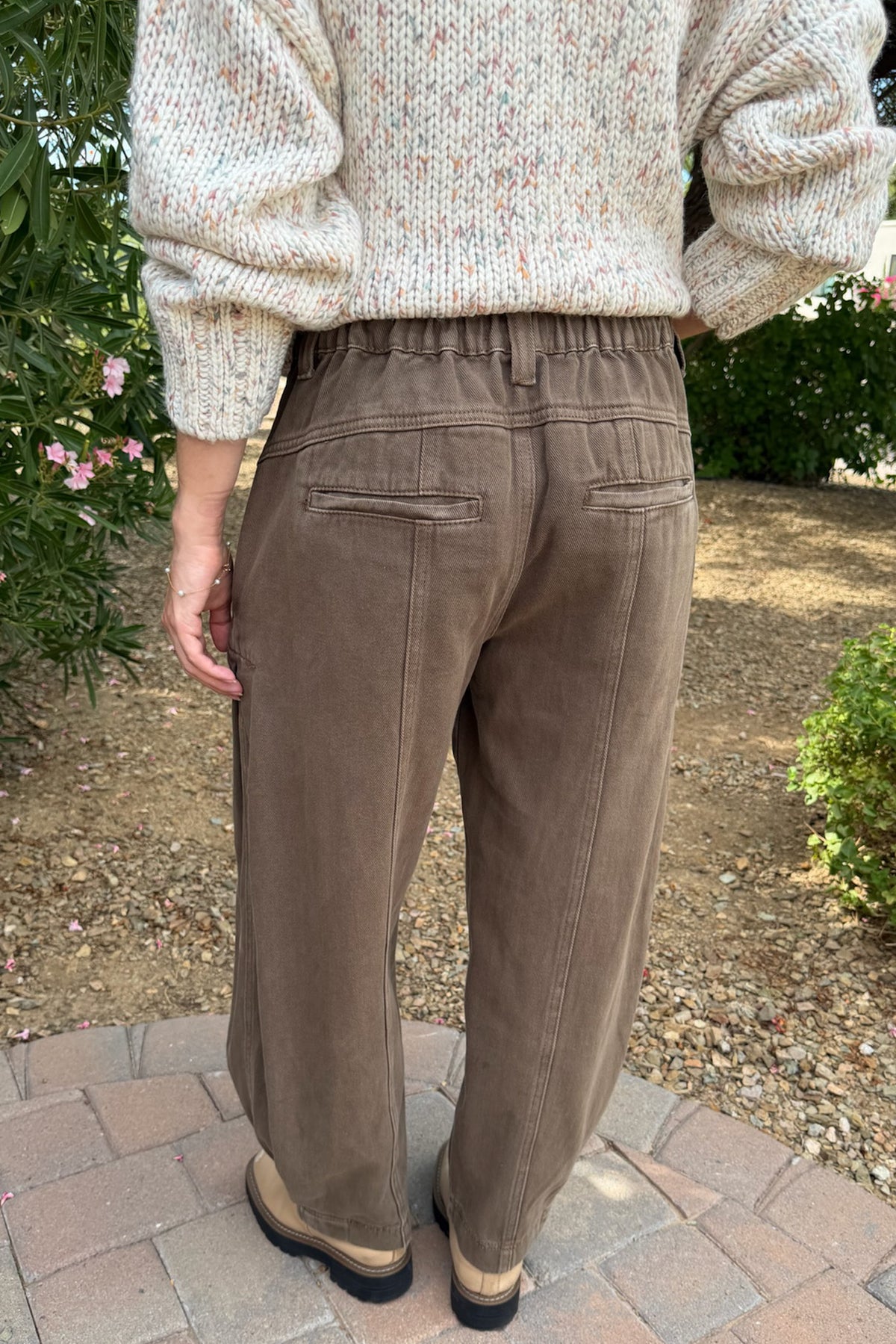 Cloud Nine Pleated Barrel Leg Jeans